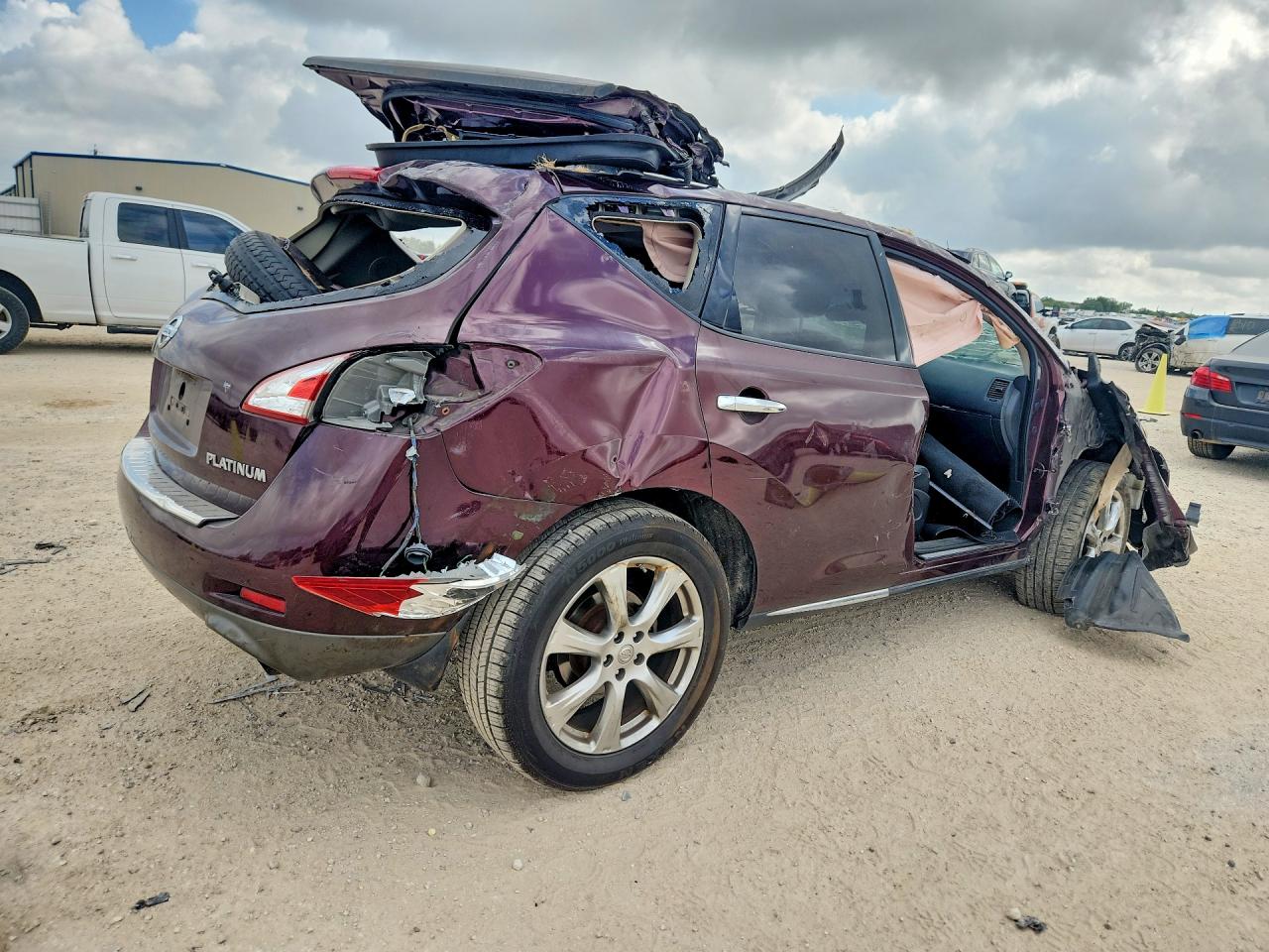 2013 Nissan Murano Maroon vin: JN8AZ1MU6DW205018
