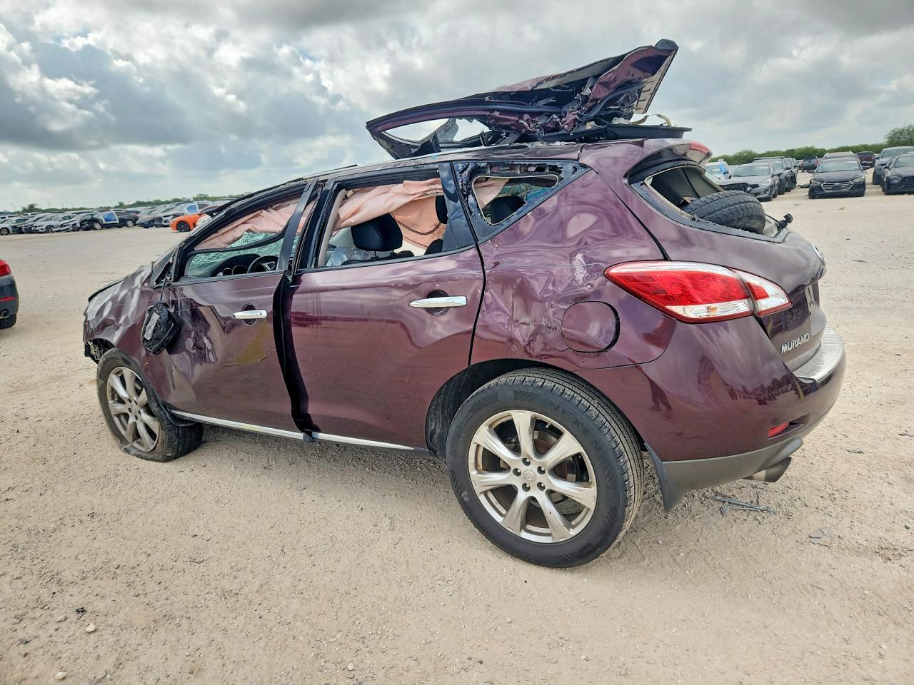2013 Nissan Murano Maroon vin: JN8AZ1MU6DW205018