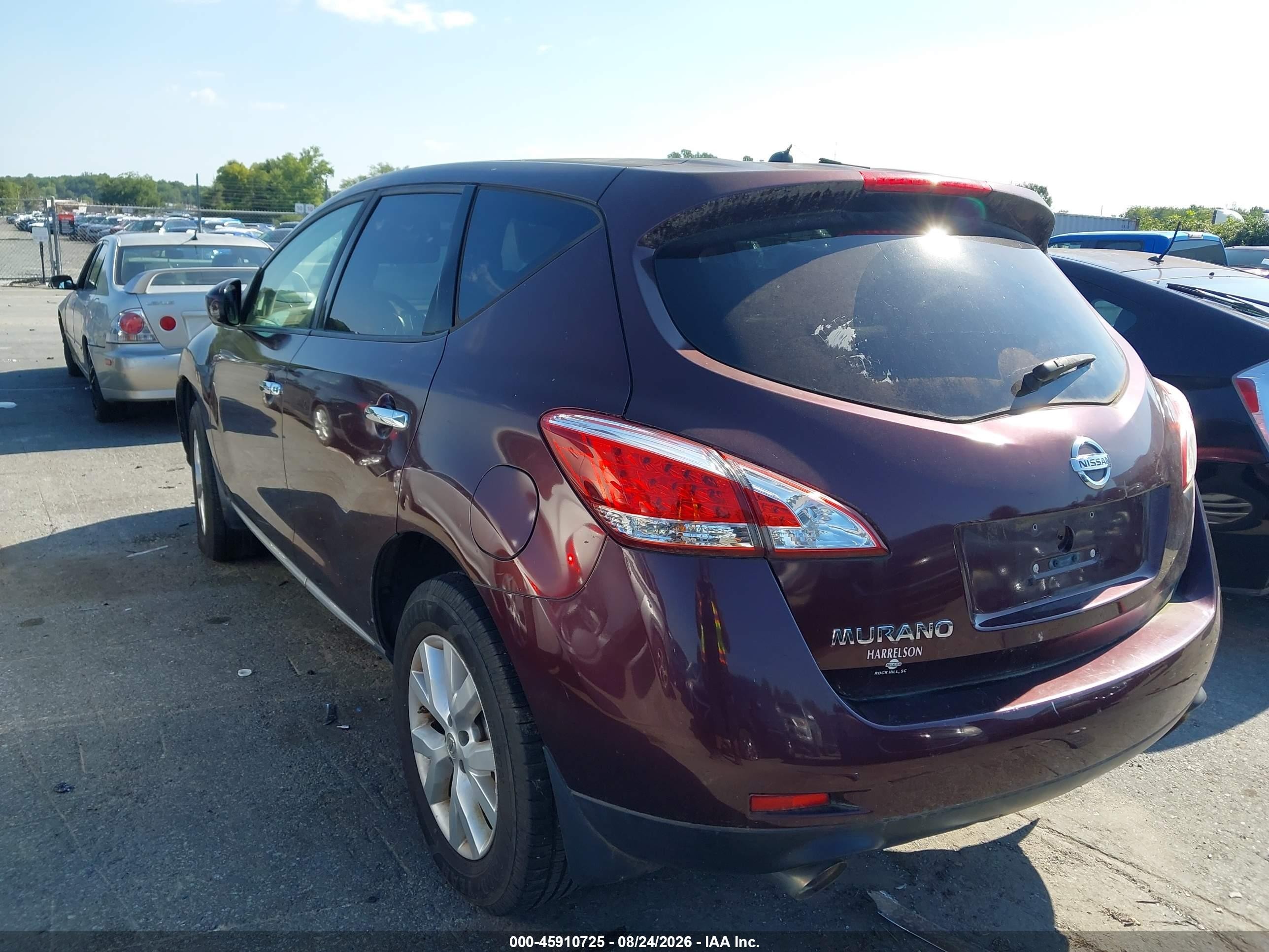2013 Nissan Murano S Фиолетовый vin: JN8AZ1MU6DW209182