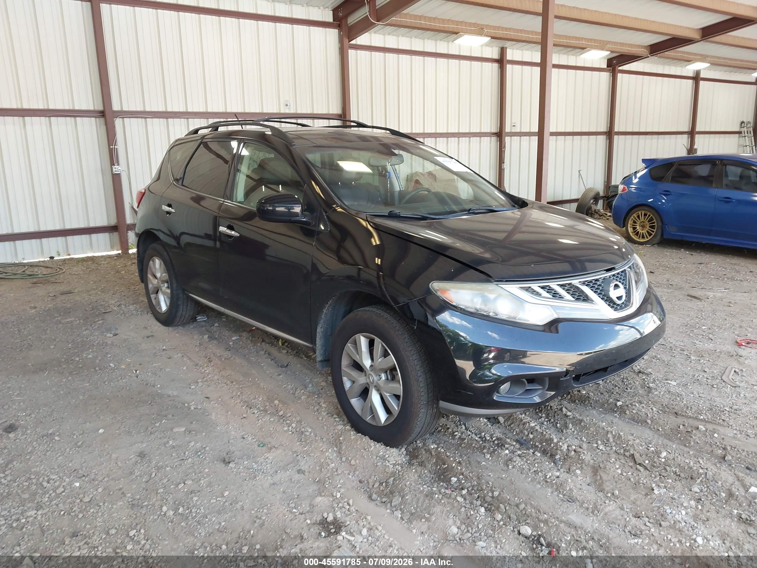 2014 Nissan Murano Sl Black vin: JN8AZ1MU6EW404670