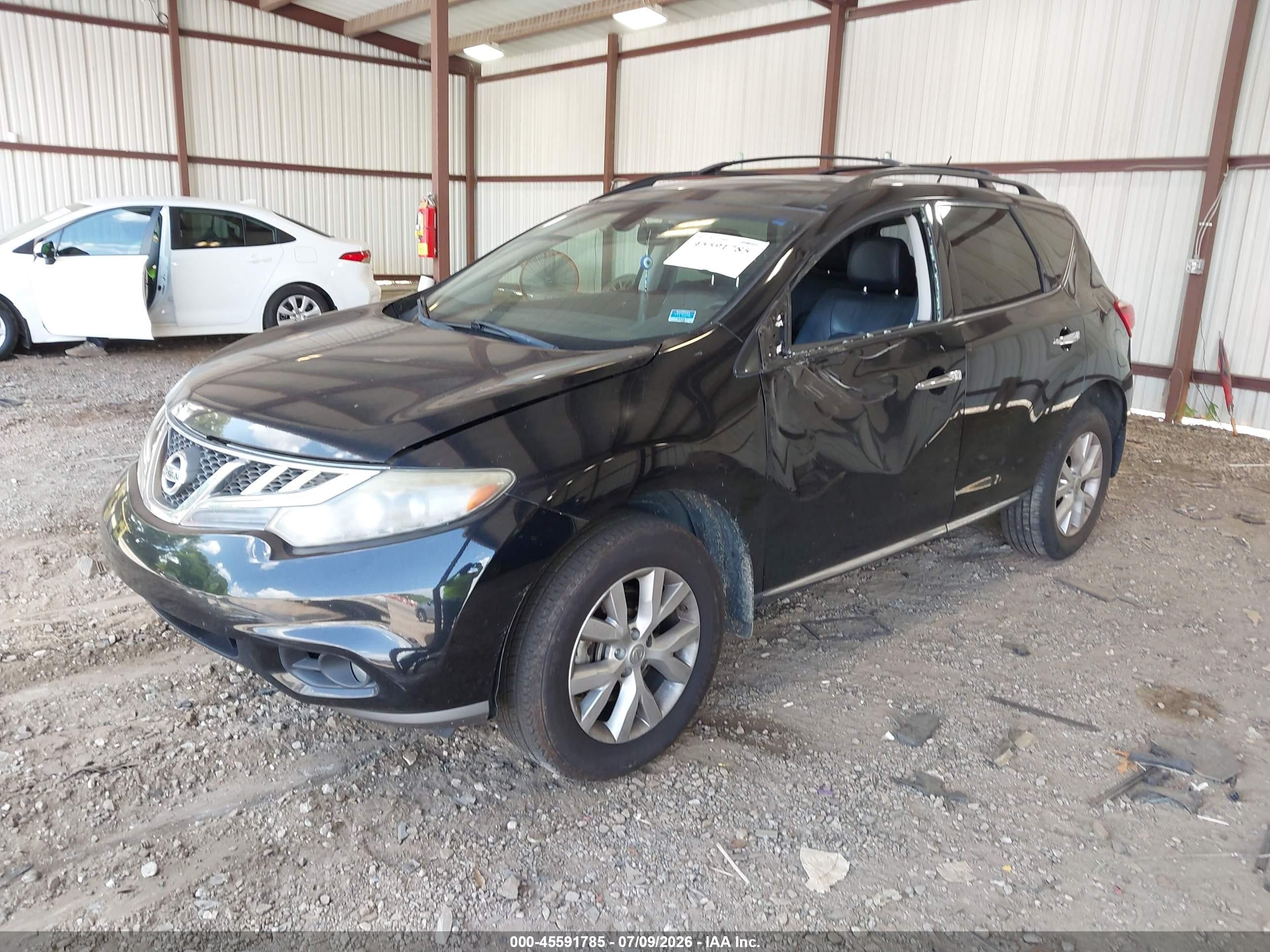 2014 Nissan Murano Sl Black vin: JN8AZ1MU6EW404670