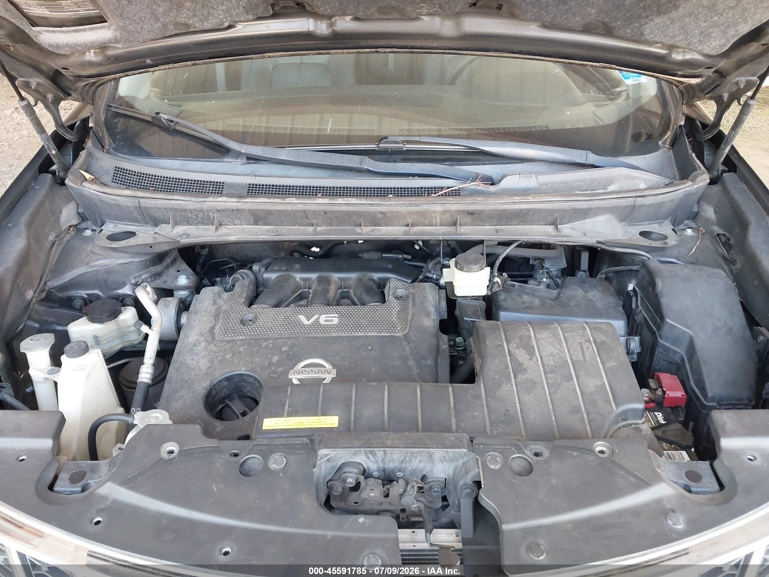 2014 Nissan Murano Sl Black vin: JN8AZ1MU6EW404670