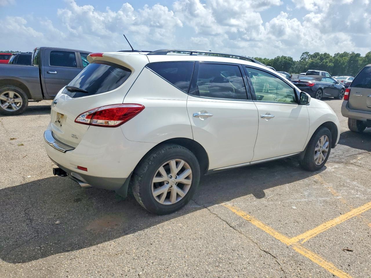 2014 Nissan Murano Sl White vin: JN8AZ1MU6EW420013