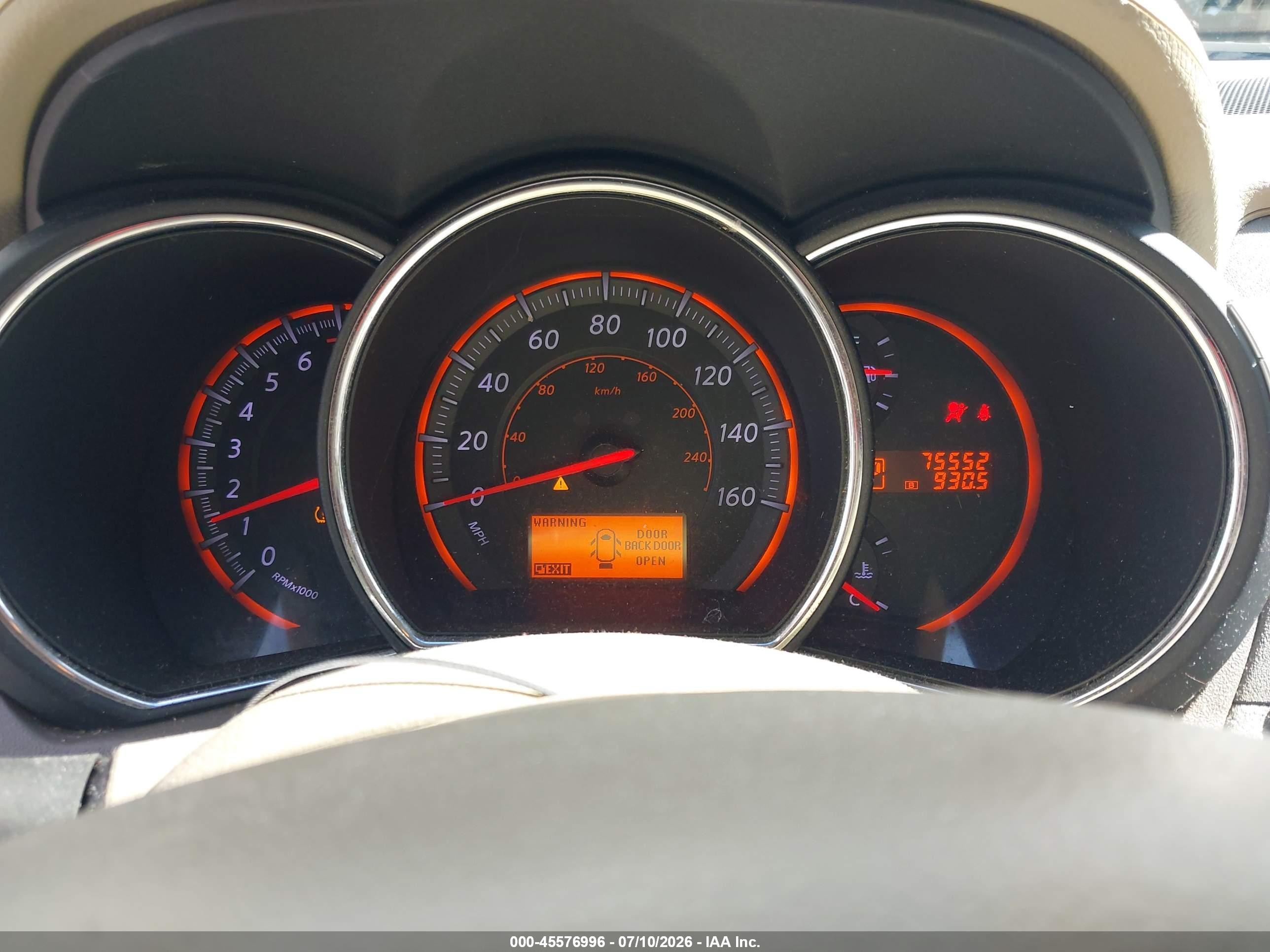 2010 Nissan Murano Sl Blue vin: JN8AZ1MU7AW001727