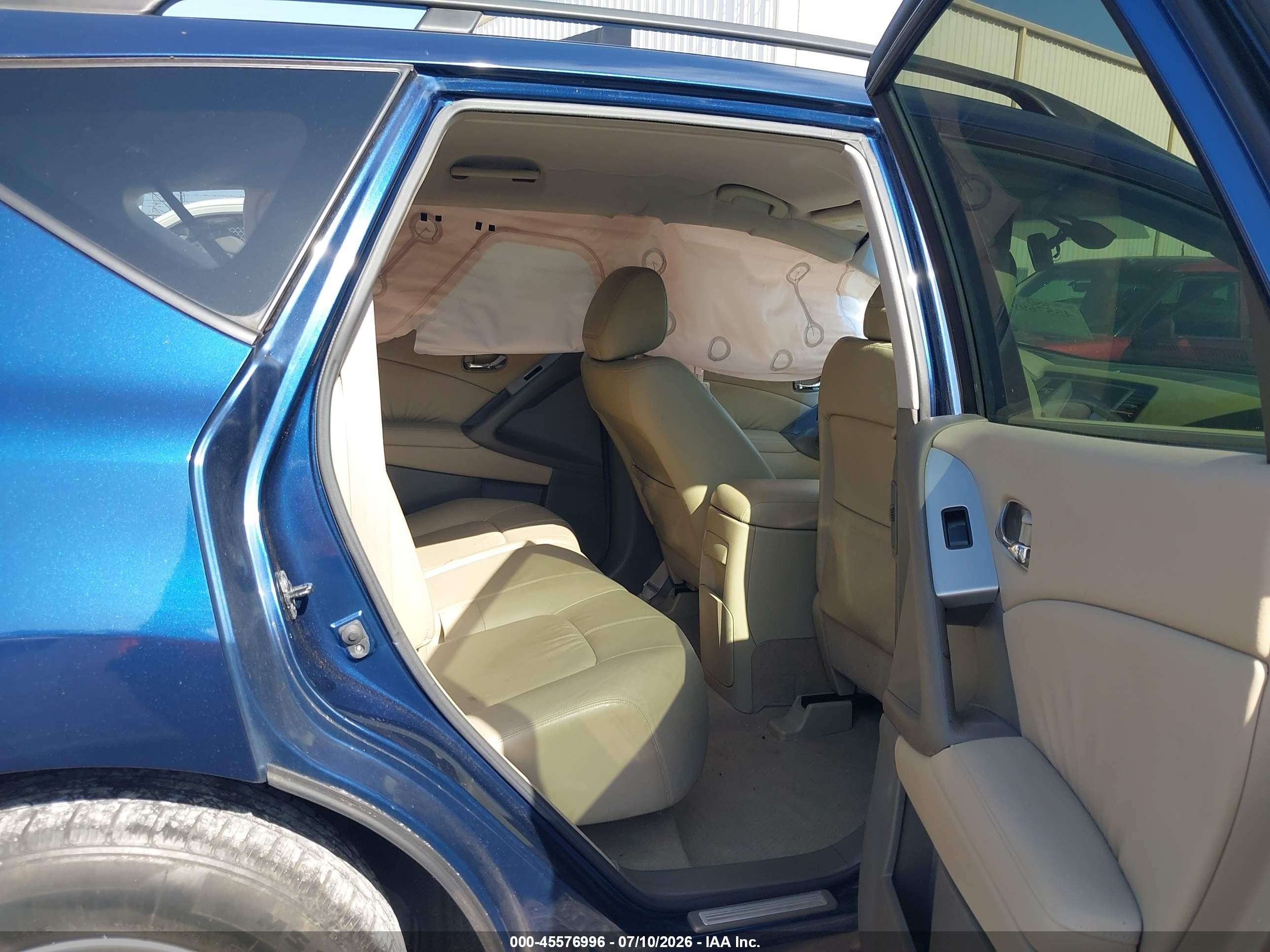 2010 Nissan Murano Sl Blue vin: JN8AZ1MU7AW001727