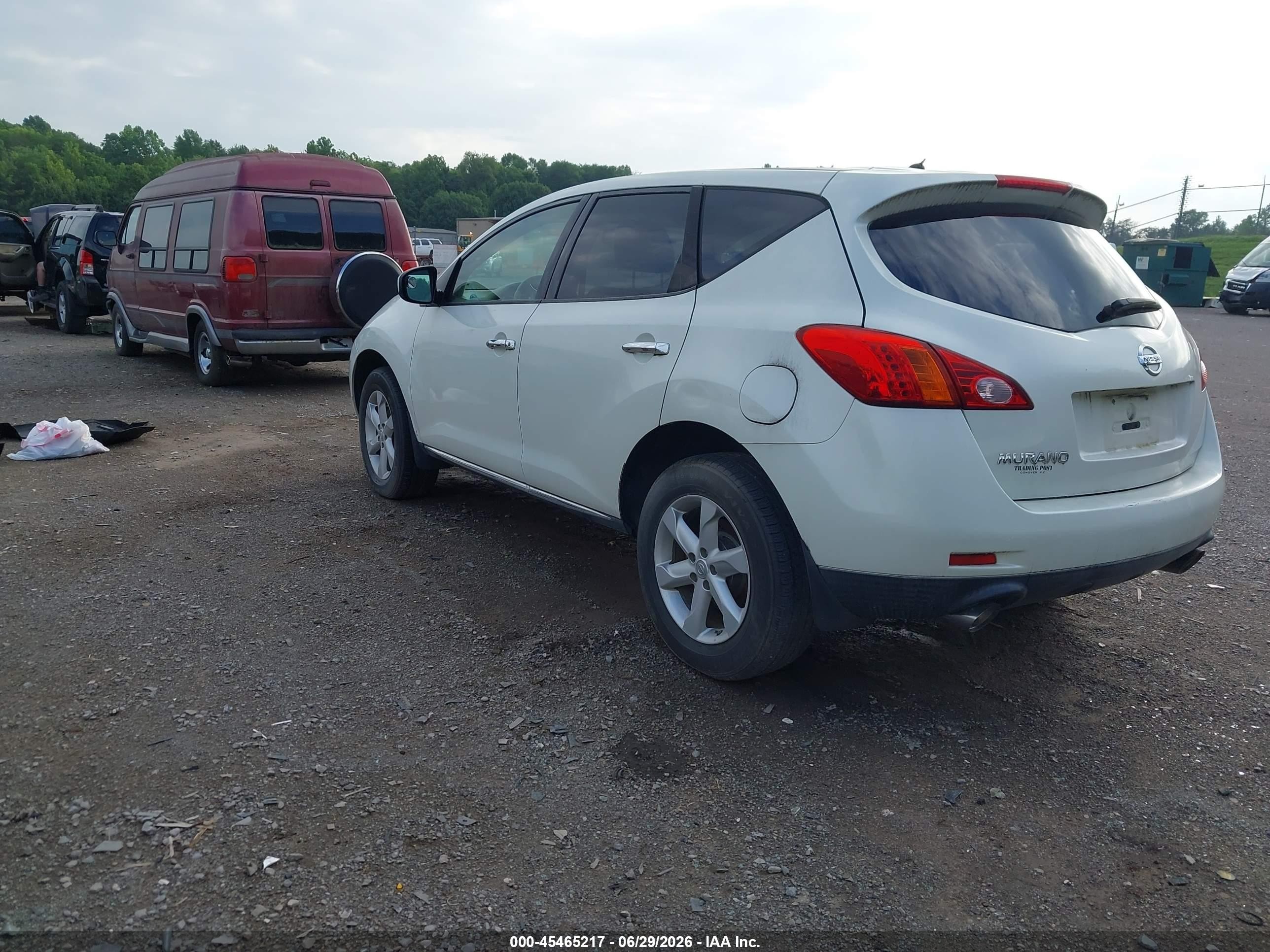 2010 Nissan Murano S White vin: JN8AZ1MU7AW004160