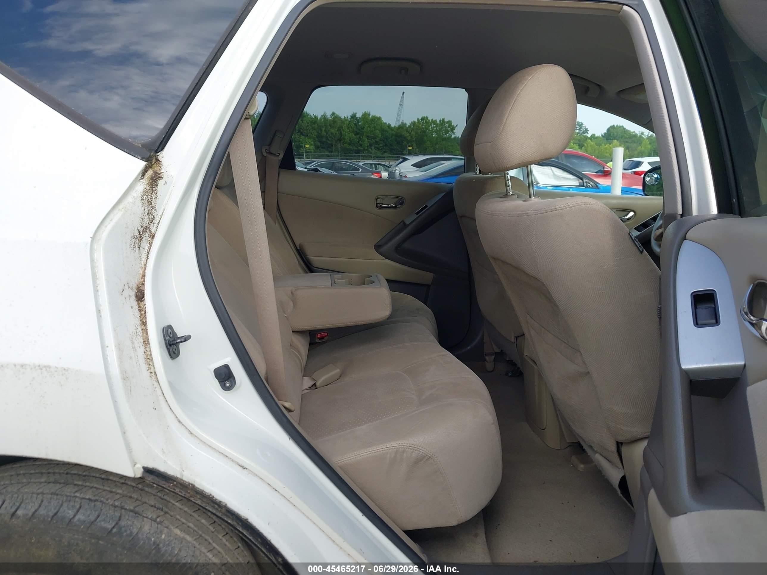 2010 Nissan Murano S White vin: JN8AZ1MU7AW004160