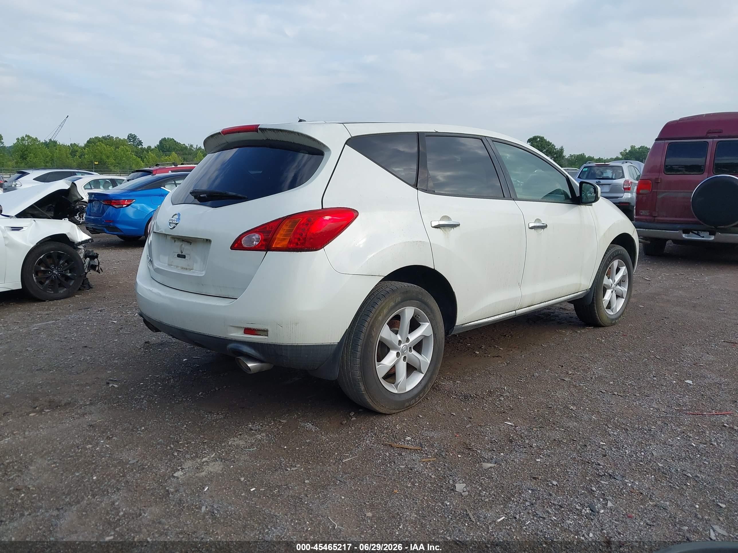 2010 Nissan Murano S White vin: JN8AZ1MU7AW004160