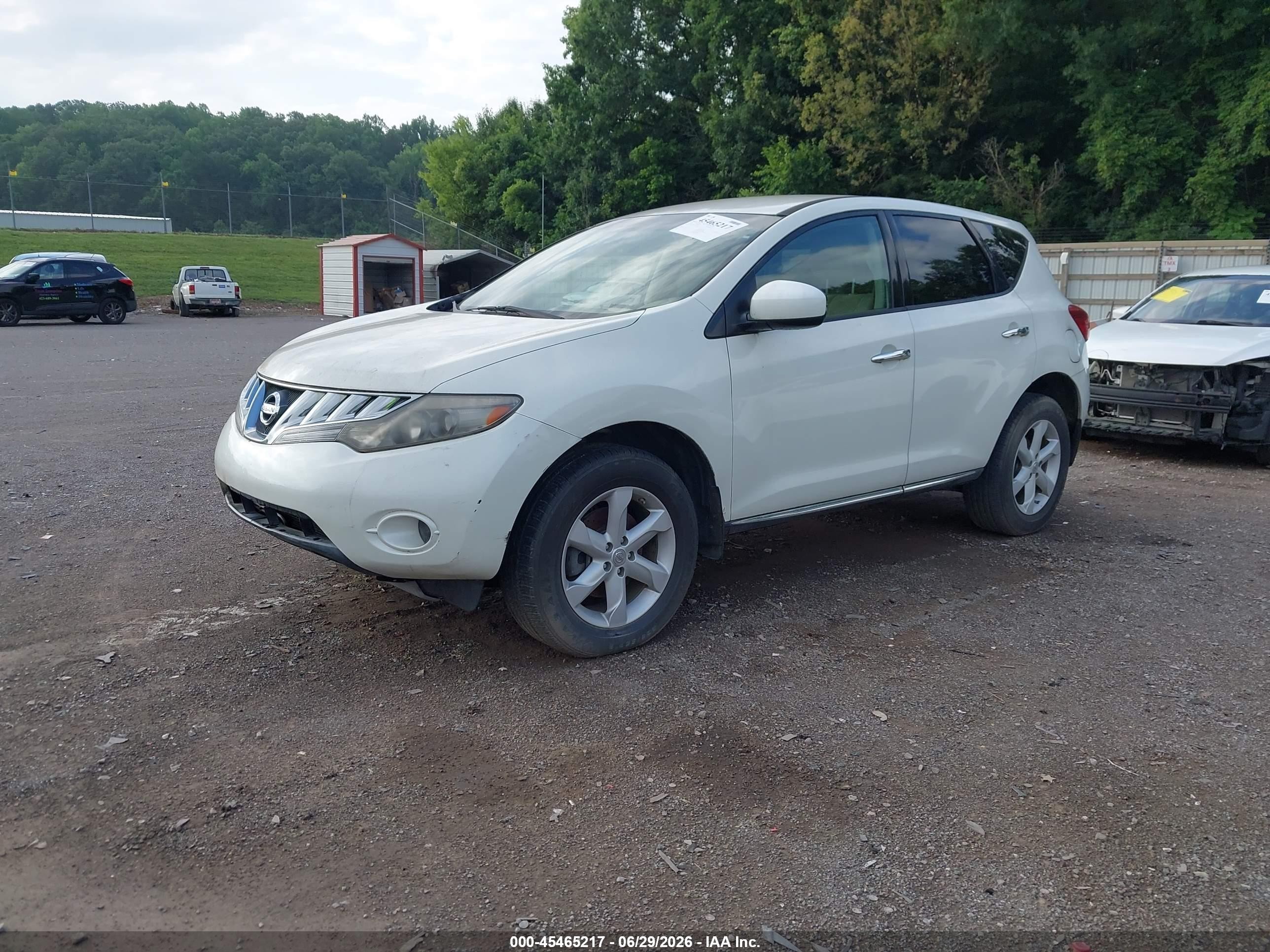 2010 Nissan Murano S White vin: JN8AZ1MU7AW004160