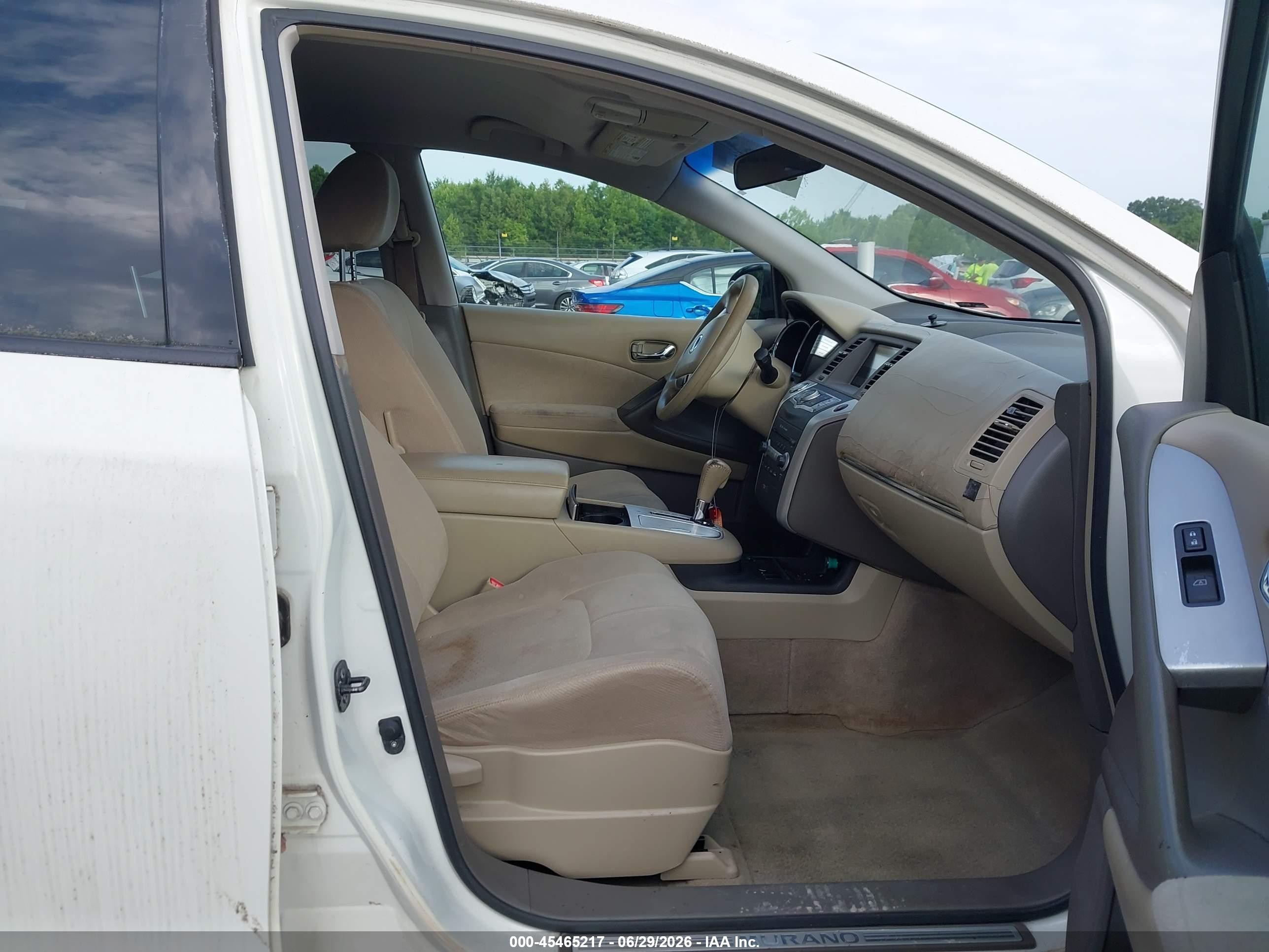 2010 Nissan Murano S White vin: JN8AZ1MU7AW004160