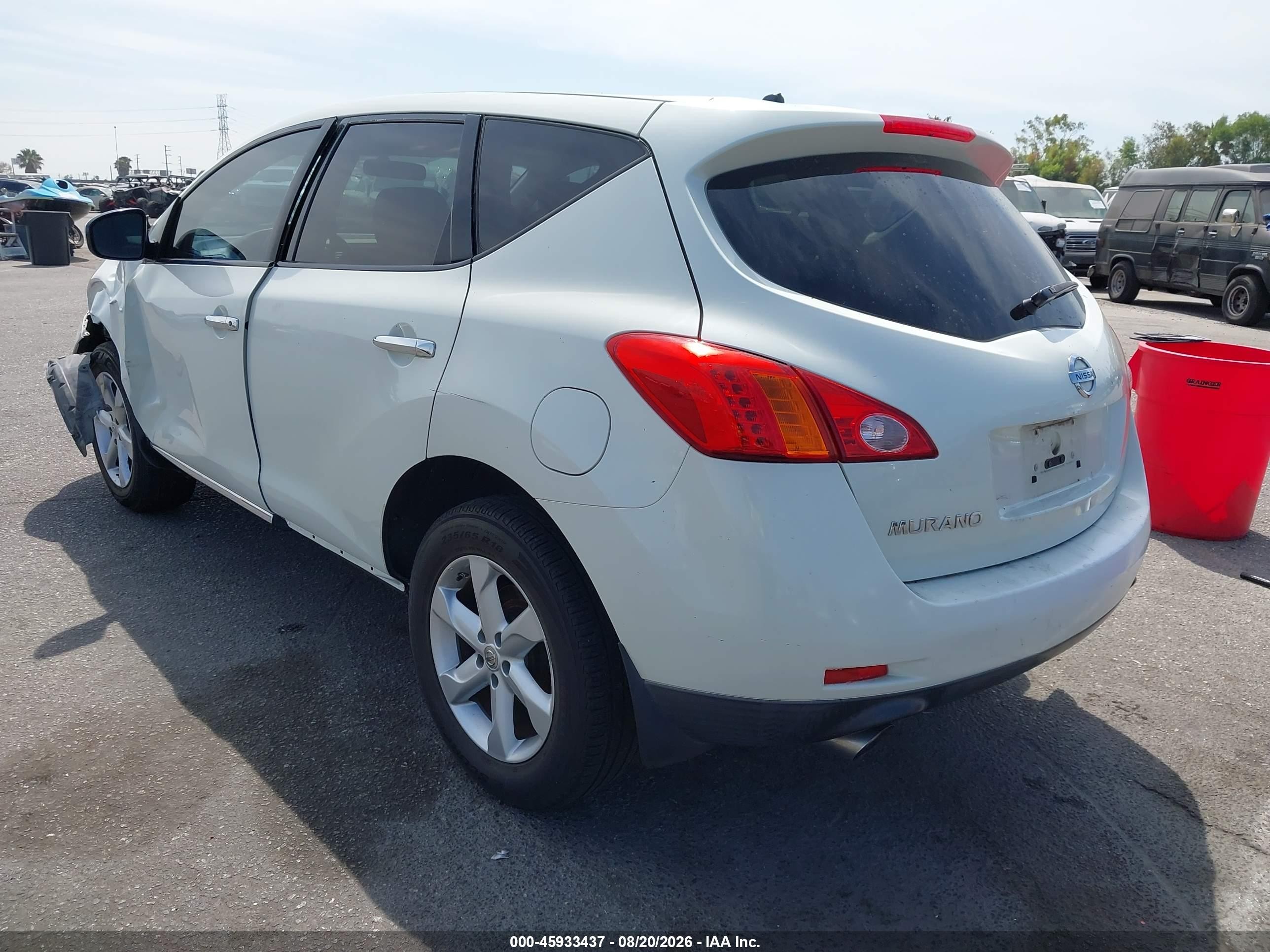 2010 Nissan Murano S White vin: JN8AZ1MU7AW017572
