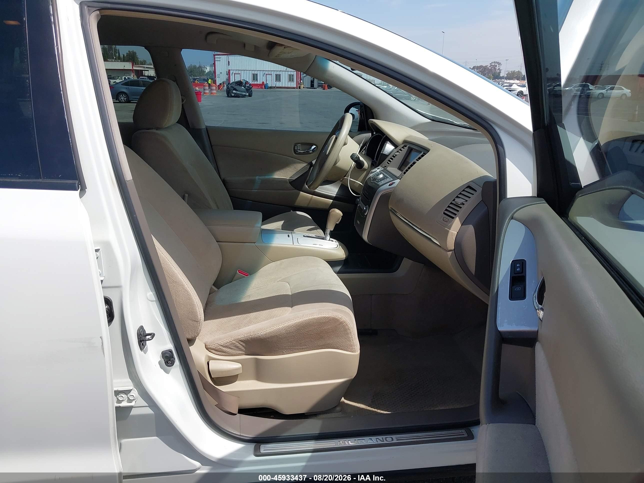 2010 Nissan Murano S White vin: JN8AZ1MU7AW017572