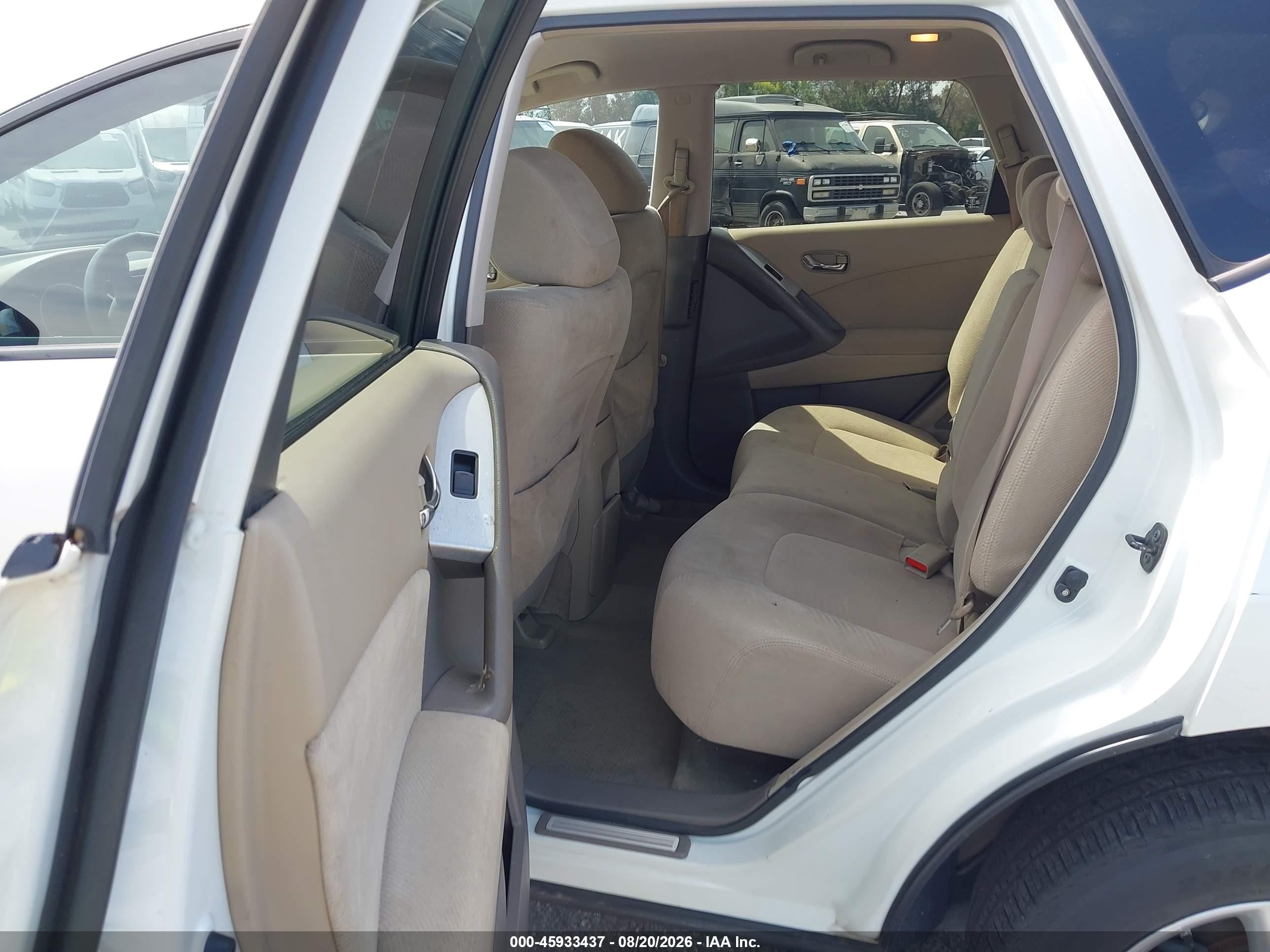 2010 Nissan Murano S White vin: JN8AZ1MU7AW017572