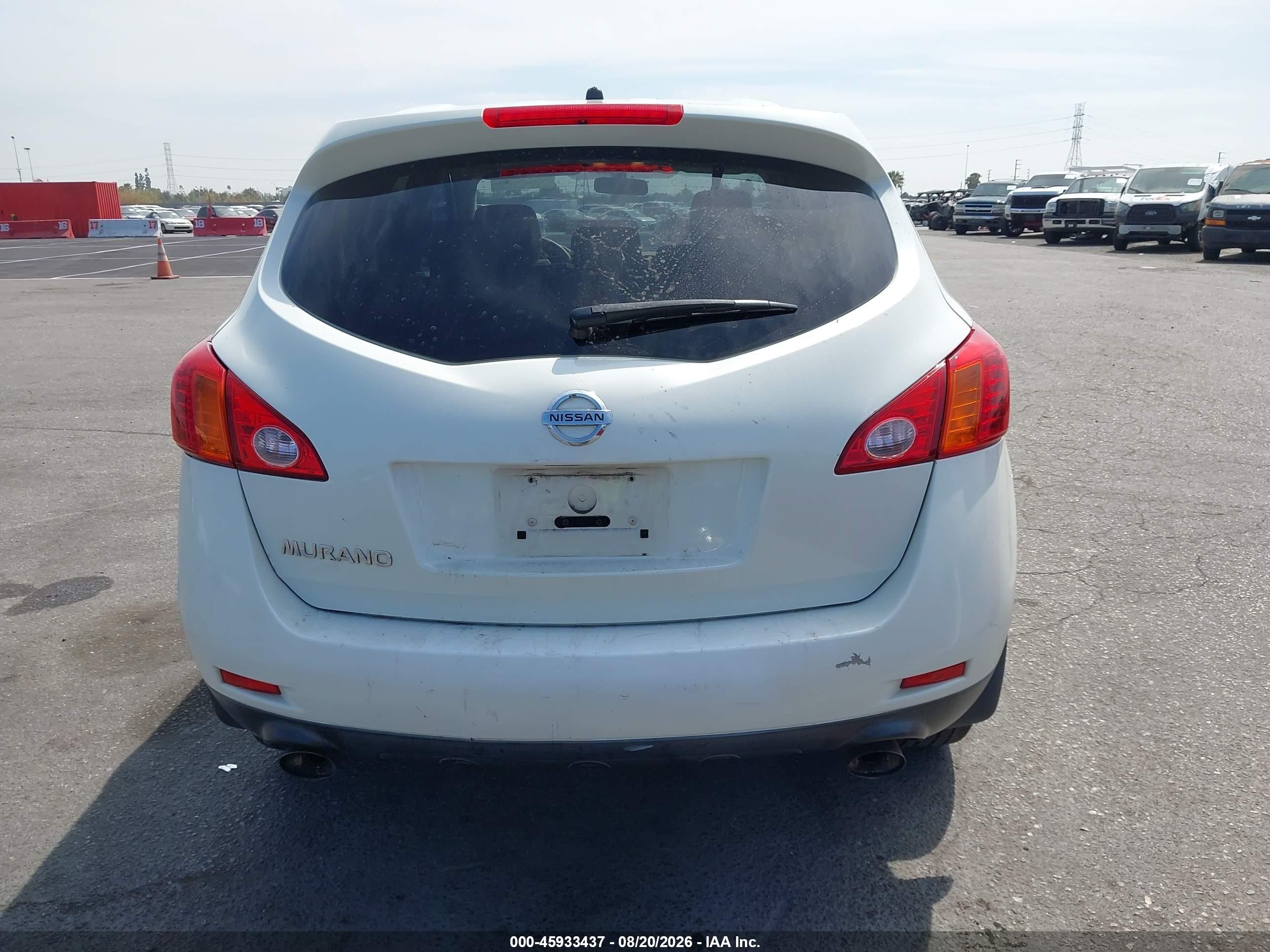 2010 Nissan Murano S White vin: JN8AZ1MU7AW017572