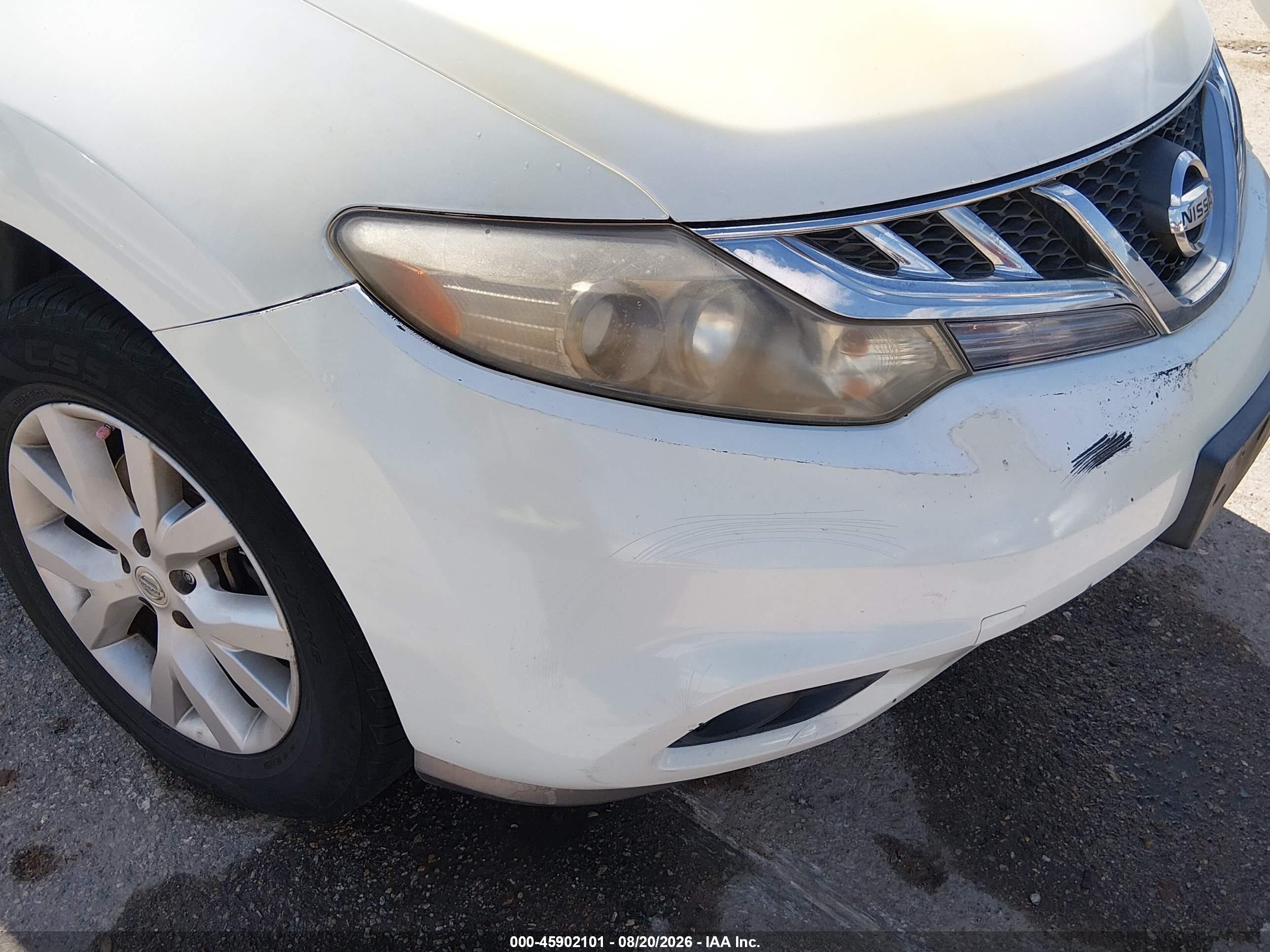 2011 Nissan Murano Sl White vin: JN8AZ1MU7BW068507