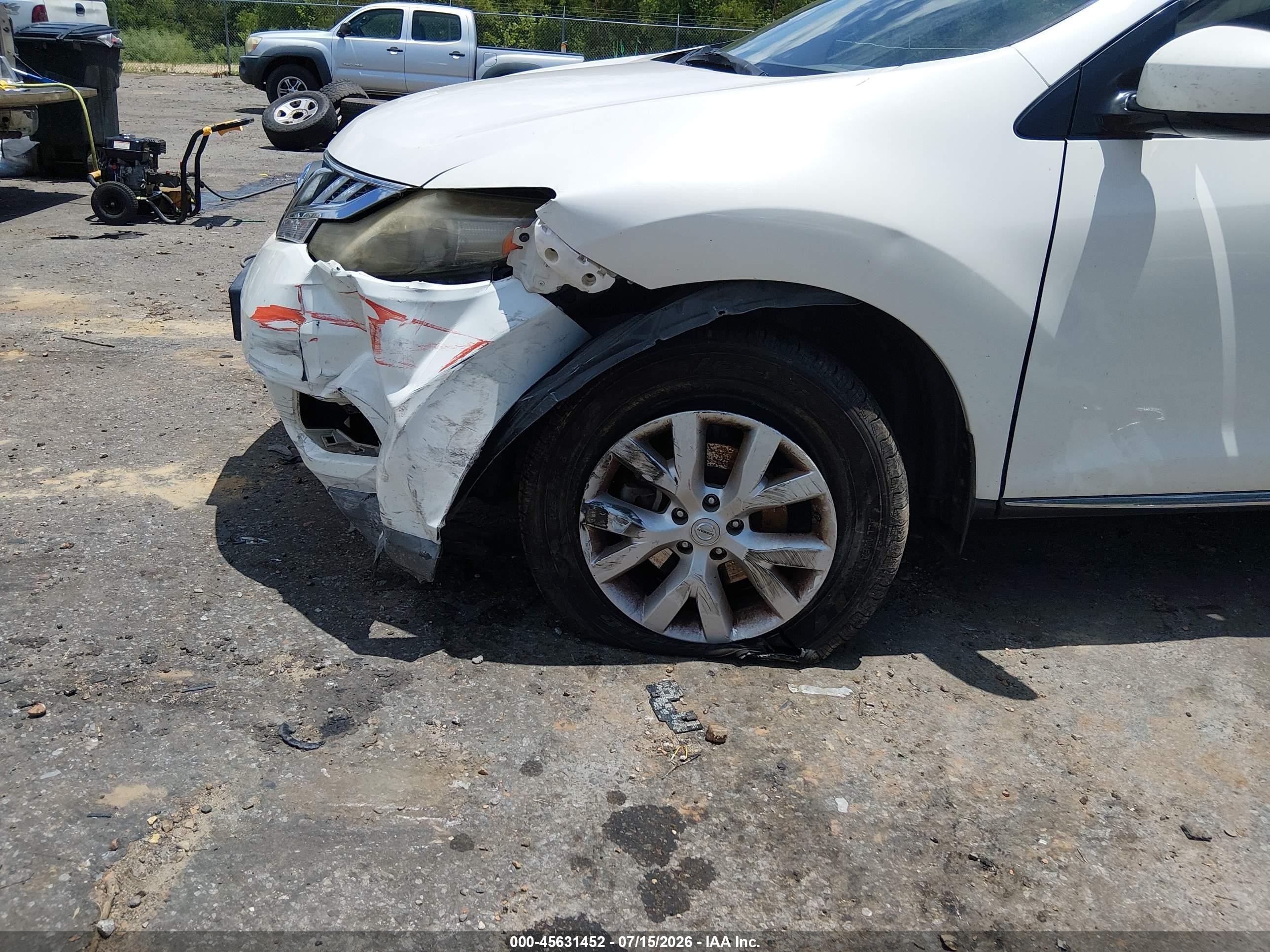 2011 Nissan Murano Sl White vin: JN8AZ1MU7BW070158