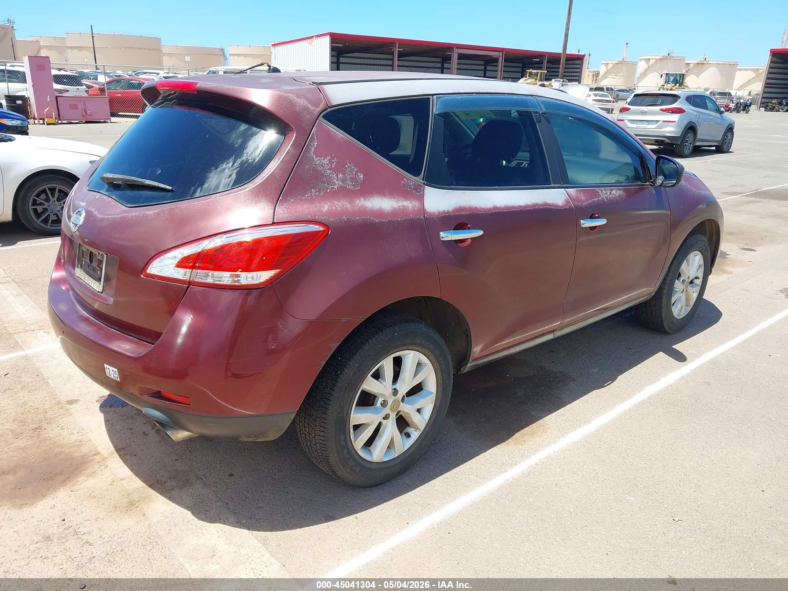 2012 Nissan Murano S Maroon vin: JN8AZ1MU7CW100700