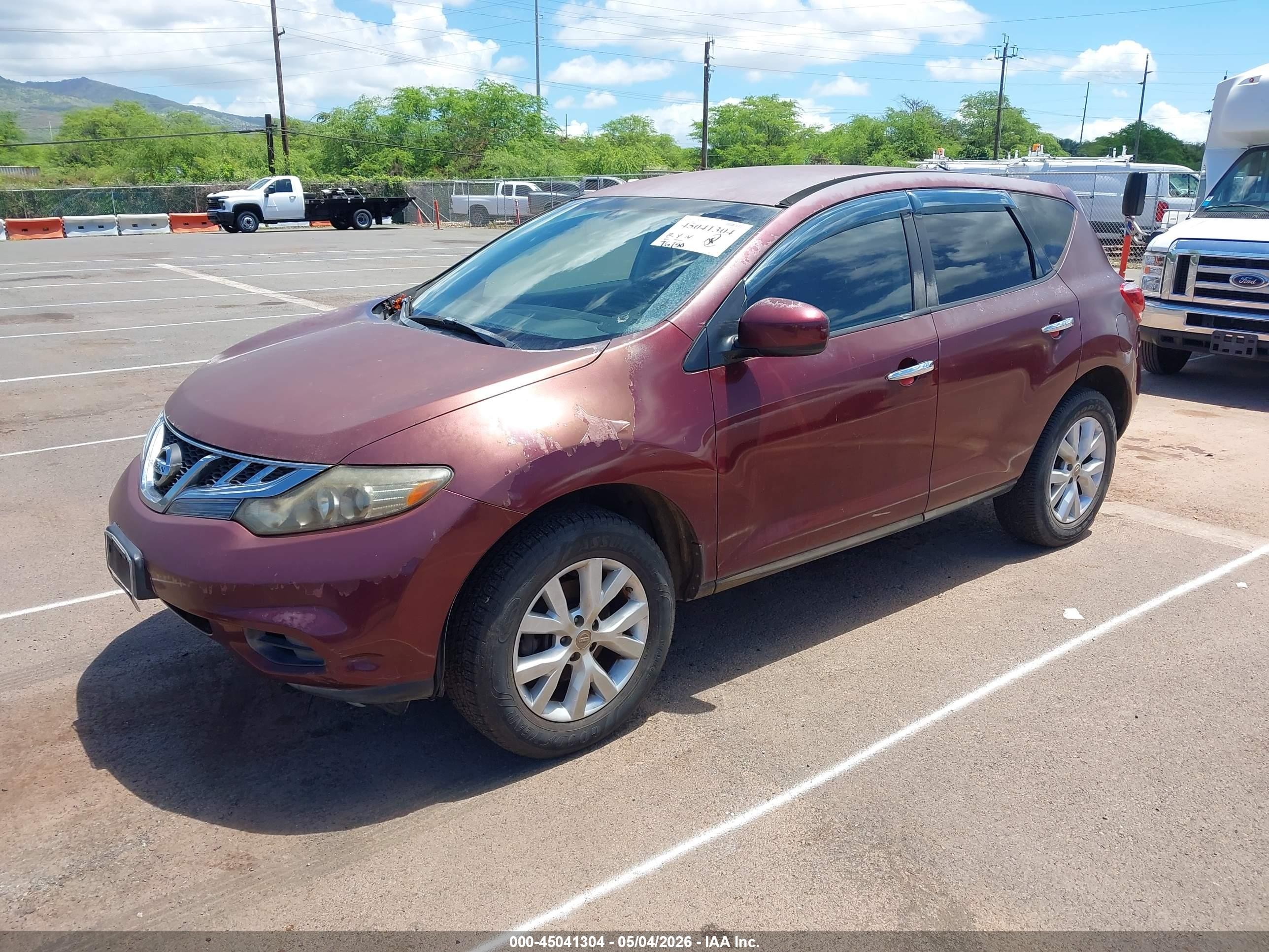 2012 Nissan Murano S Maroon vin: JN8AZ1MU7CW100700