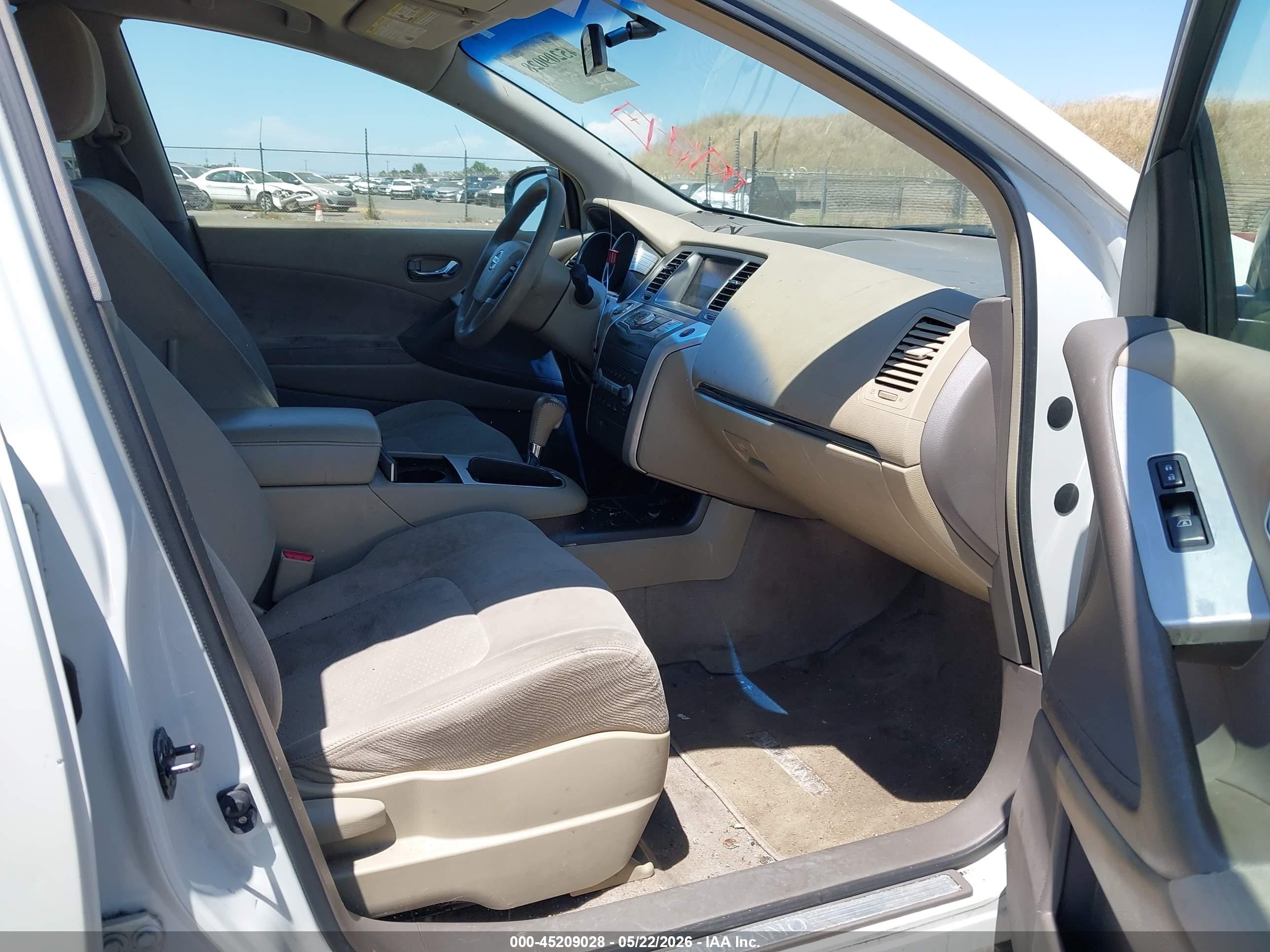 2012 Nissan Murano S White vin: JN8AZ1MU7CW107243