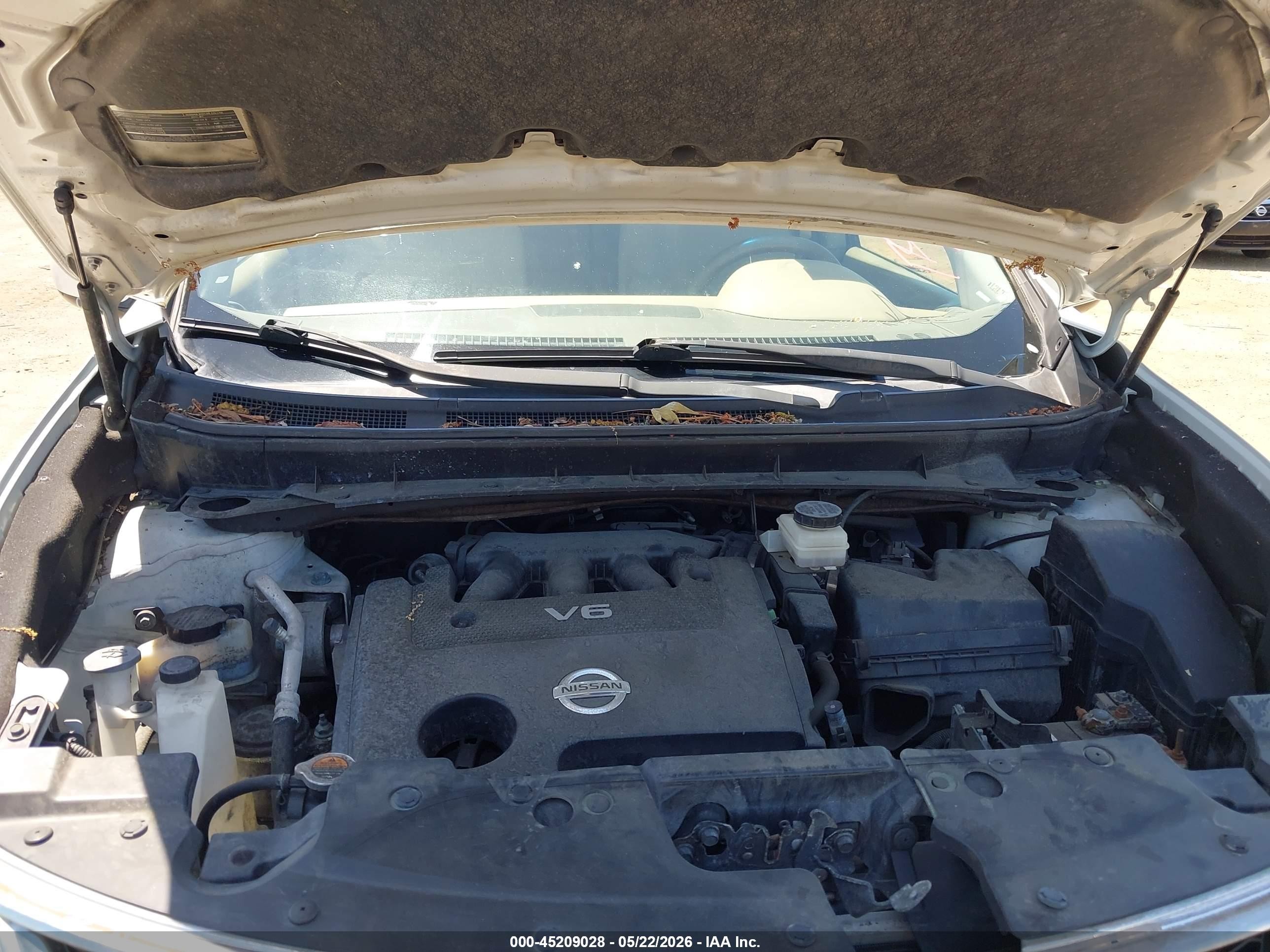 2012 Nissan Murano S White vin: JN8AZ1MU7CW107243
