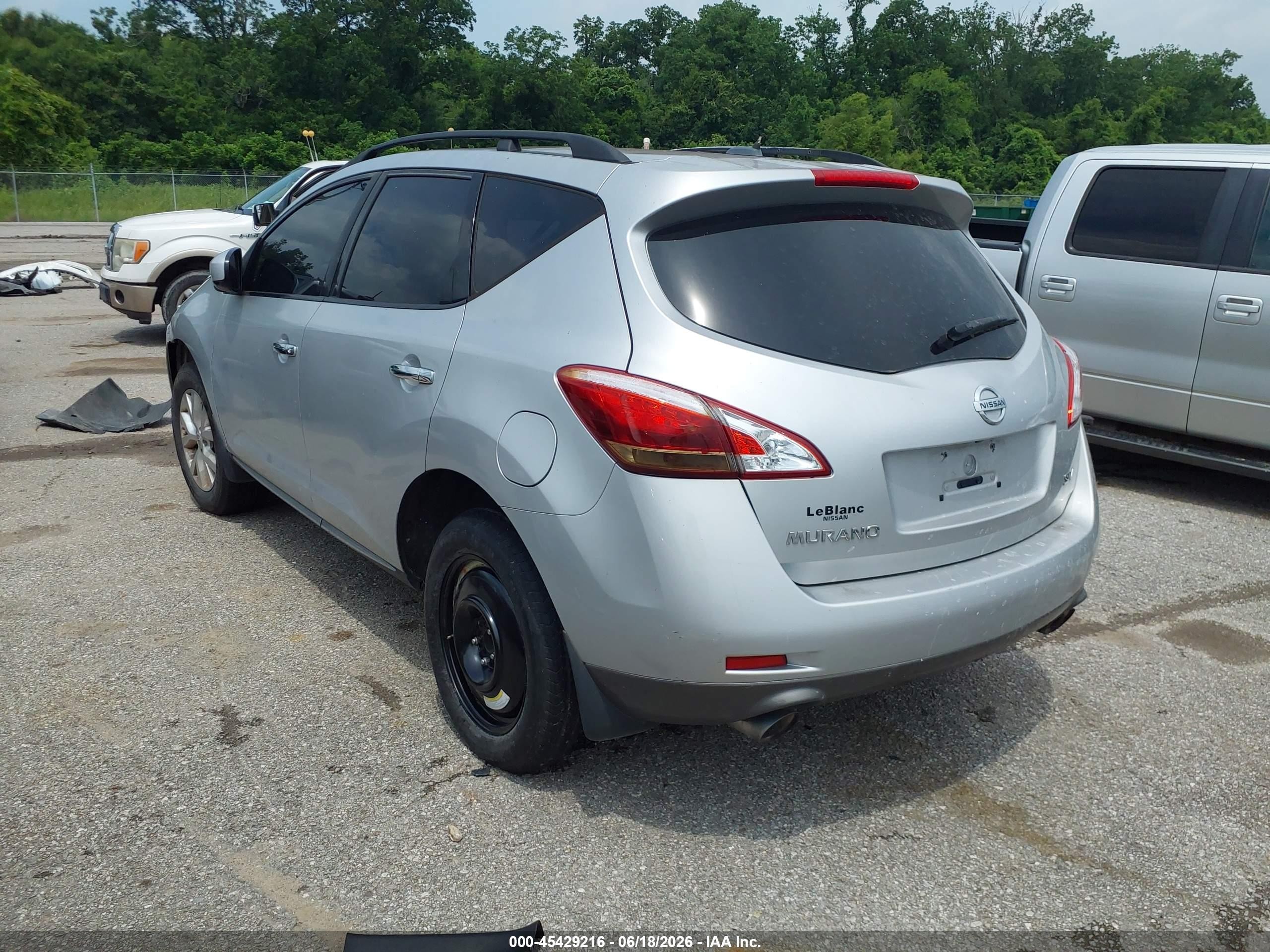 2012 Nissan Murano Sv Silver vin: JN8AZ1MU7CW112118