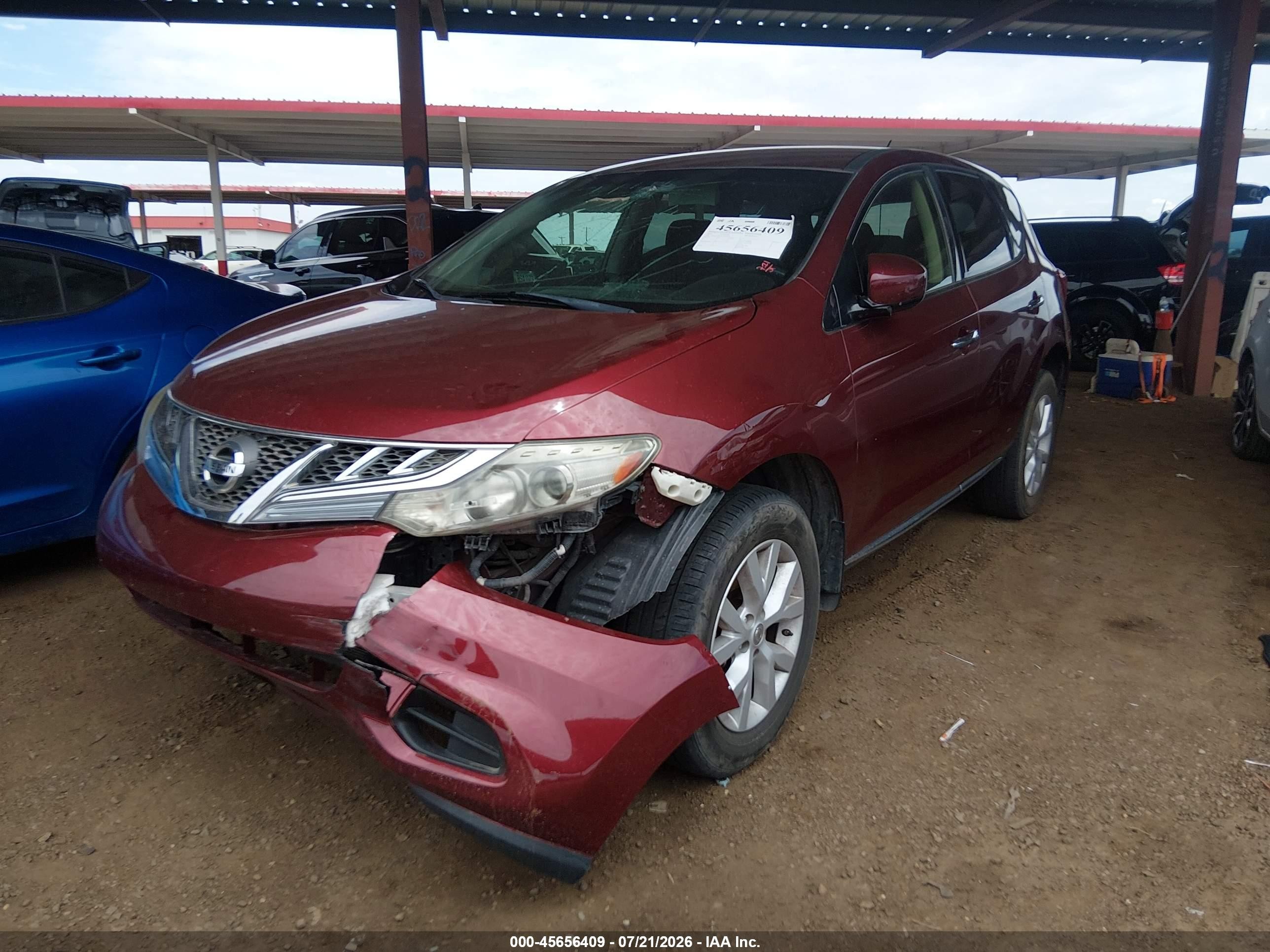 2012 Nissan Murano S Maroon vin: JN8AZ1MU7CW117545
