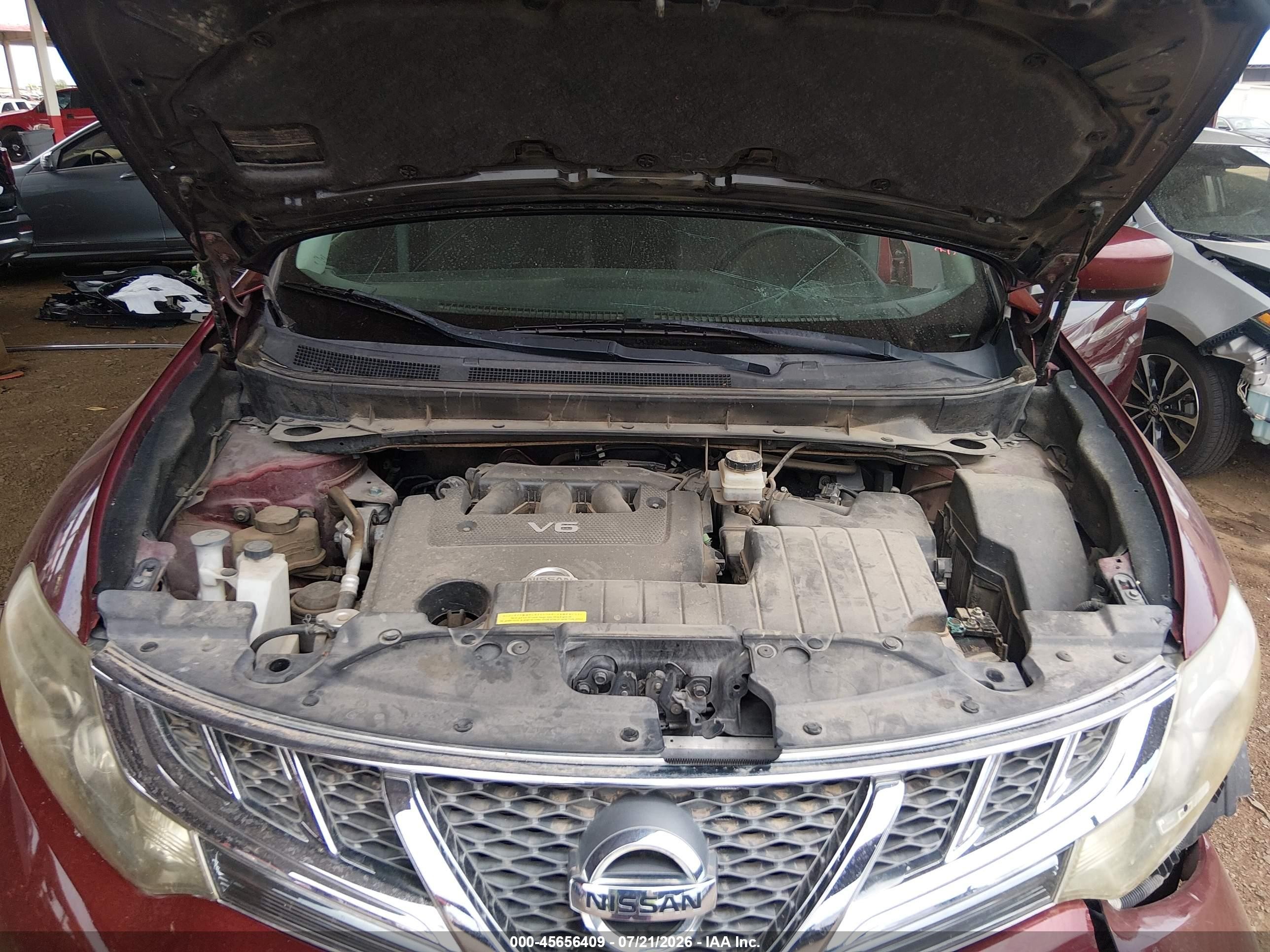 2012 Nissan Murano S Maroon vin: JN8AZ1MU7CW117545