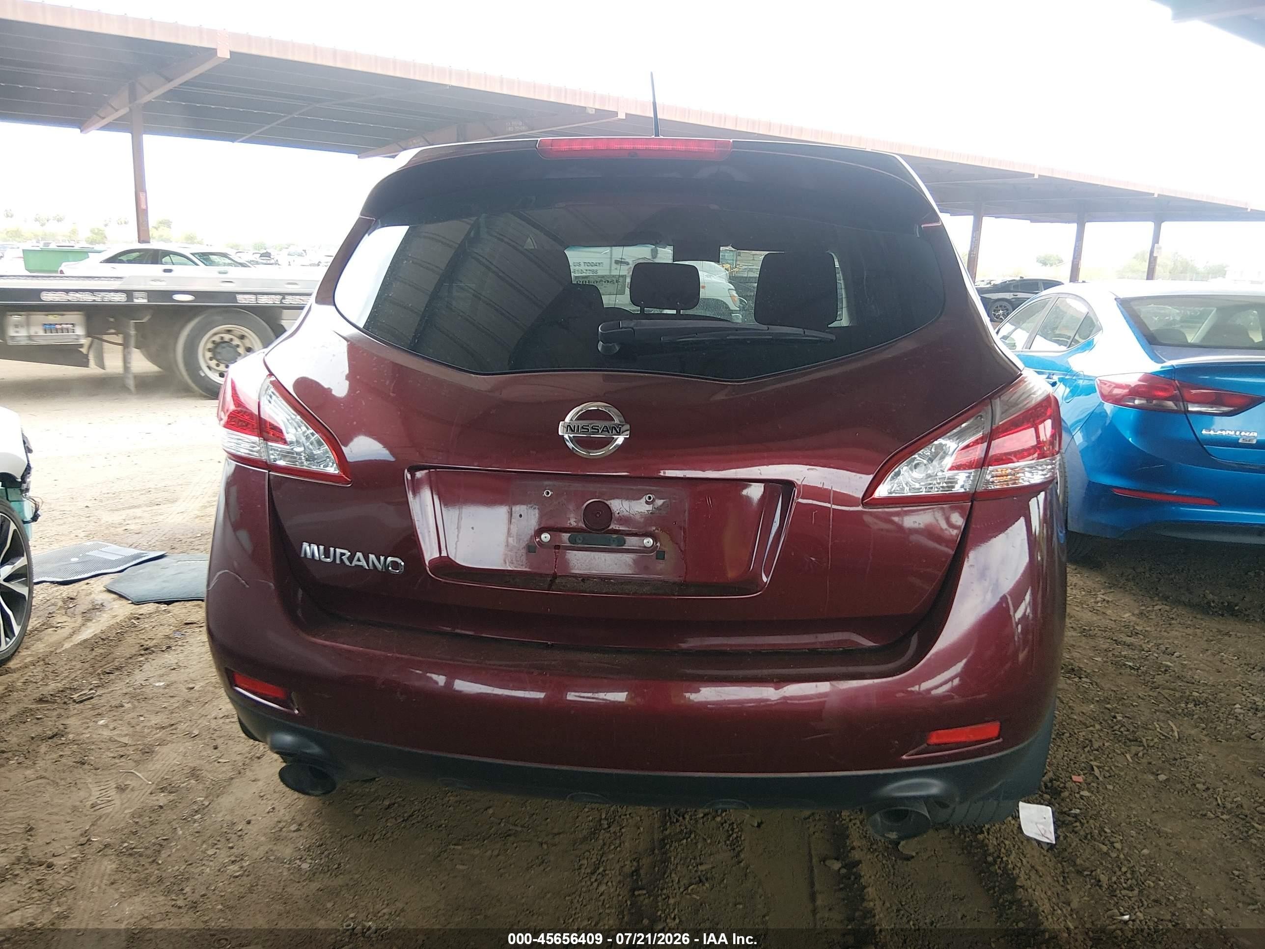 2012 Nissan Murano S Maroon vin: JN8AZ1MU7CW117545