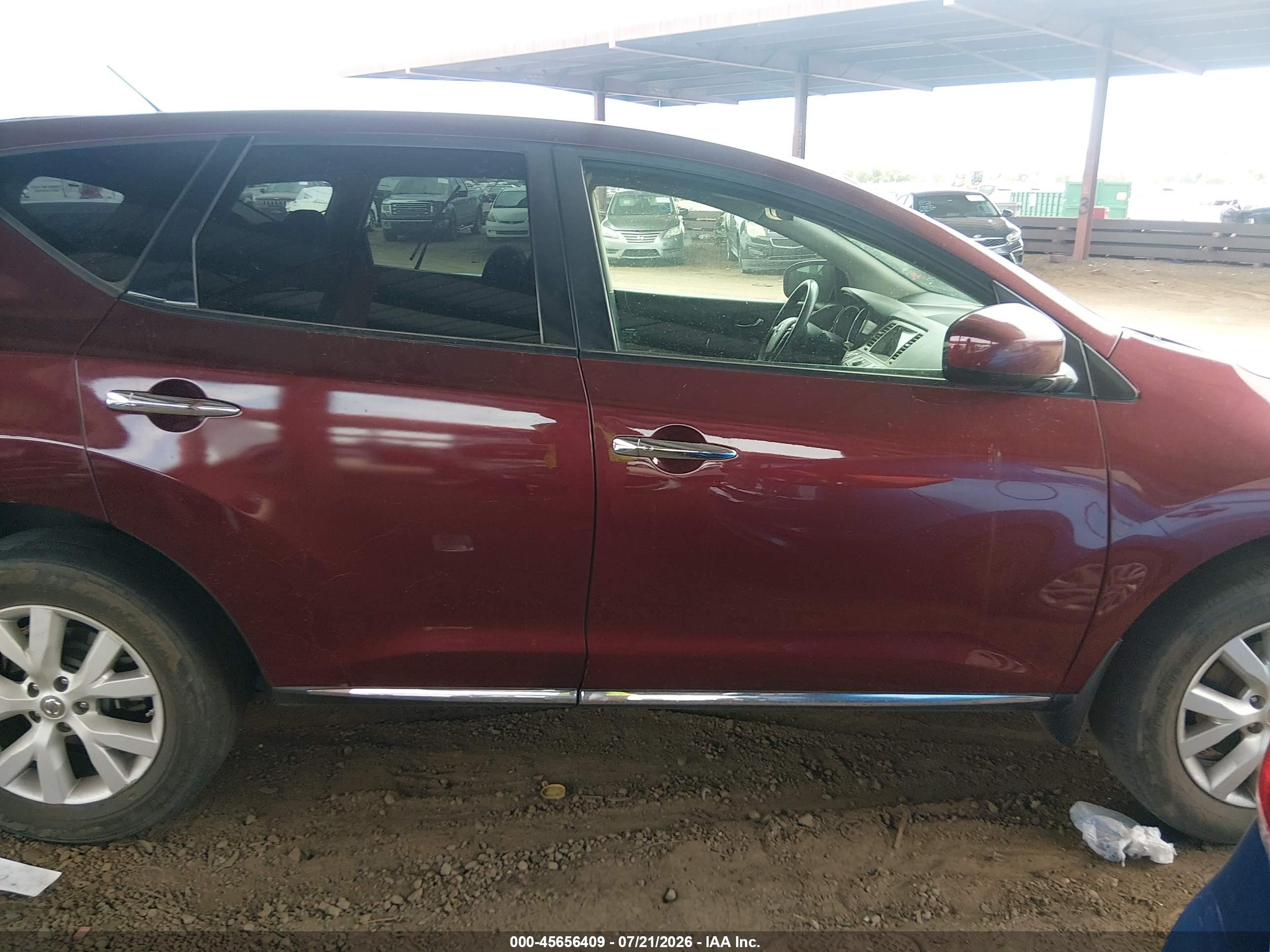 2012 Nissan Murano S Maroon vin: JN8AZ1MU7CW117545