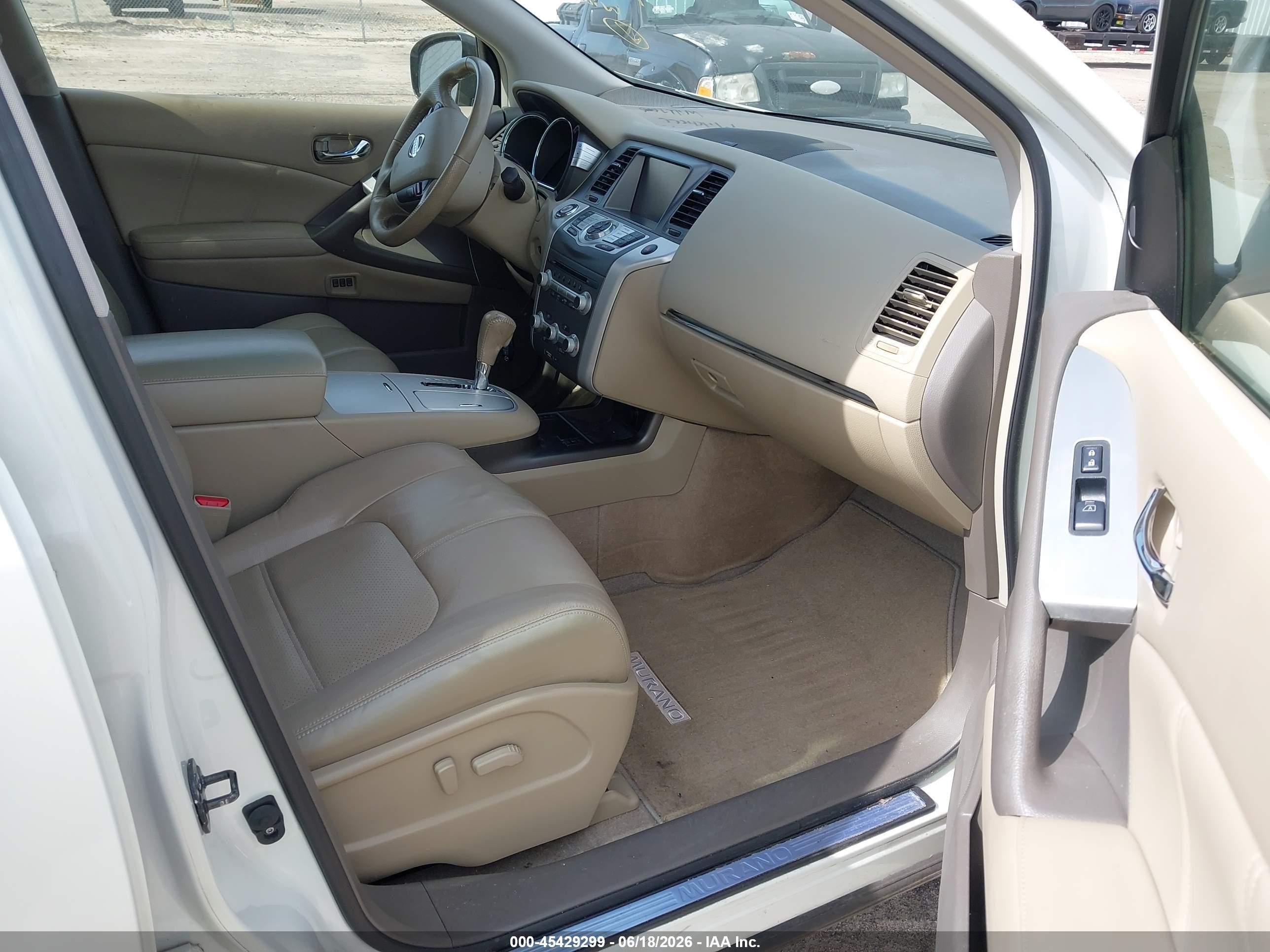 2014 Nissan Murano Sl White vin: JN8AZ1MU7EW416438