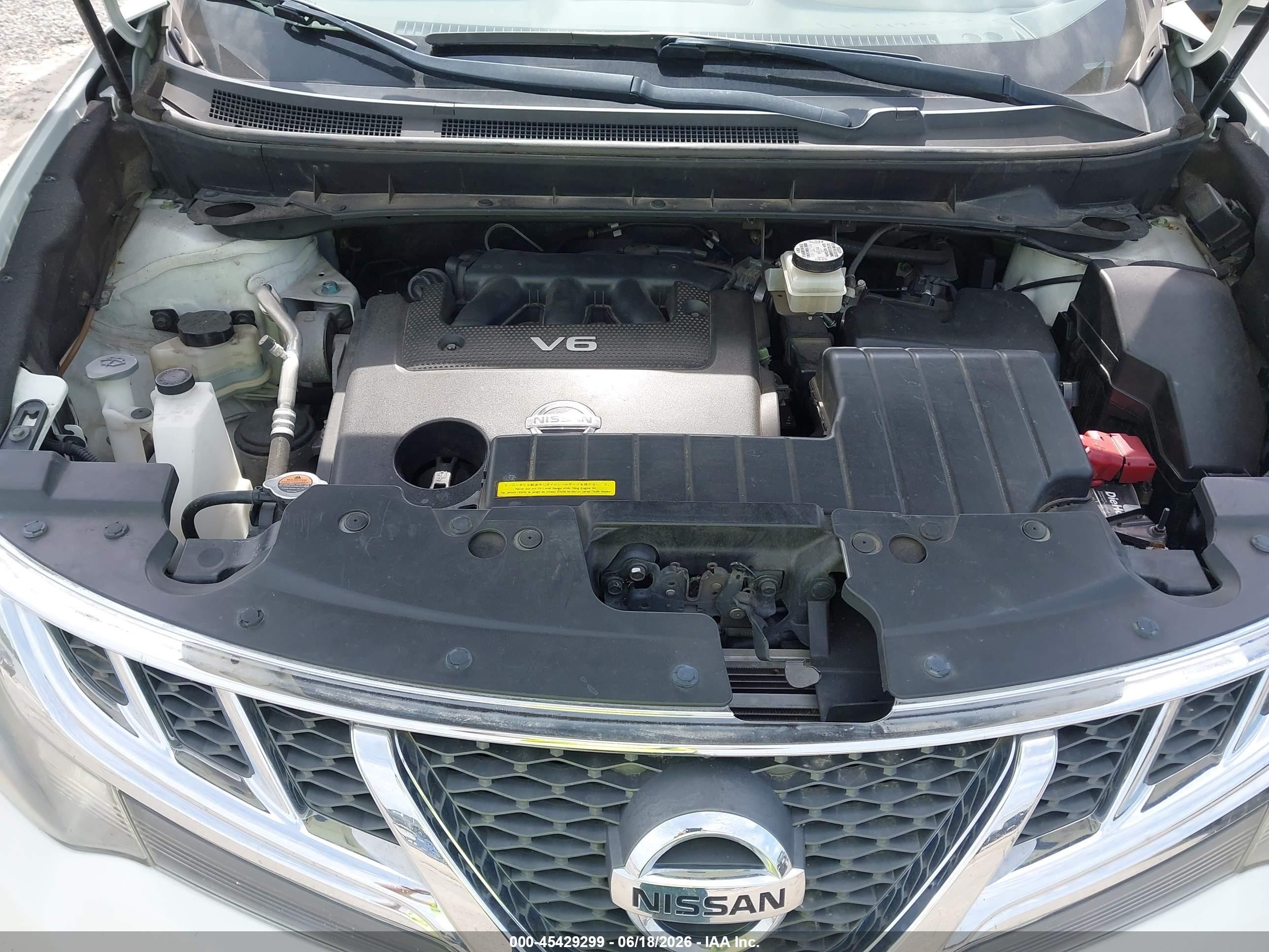 2014 Nissan Murano Sl White vin: JN8AZ1MU7EW416438