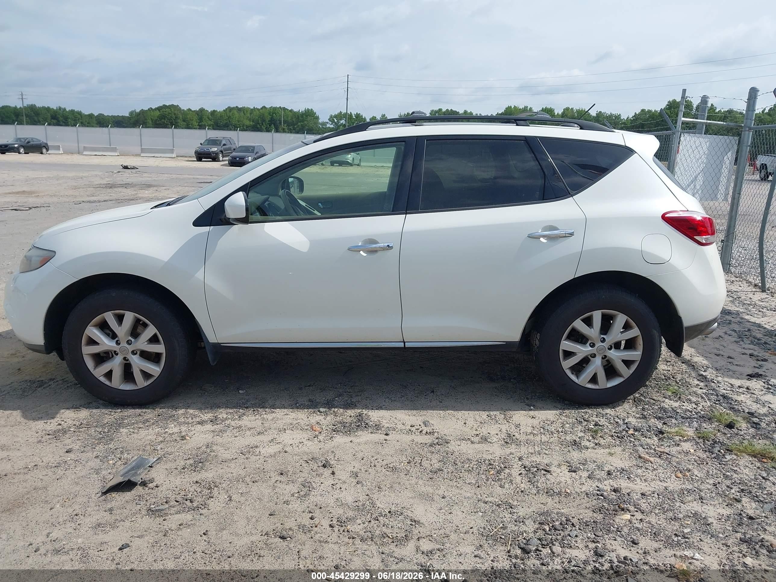 2014 Nissan Murano Sl White vin: JN8AZ1MU7EW416438