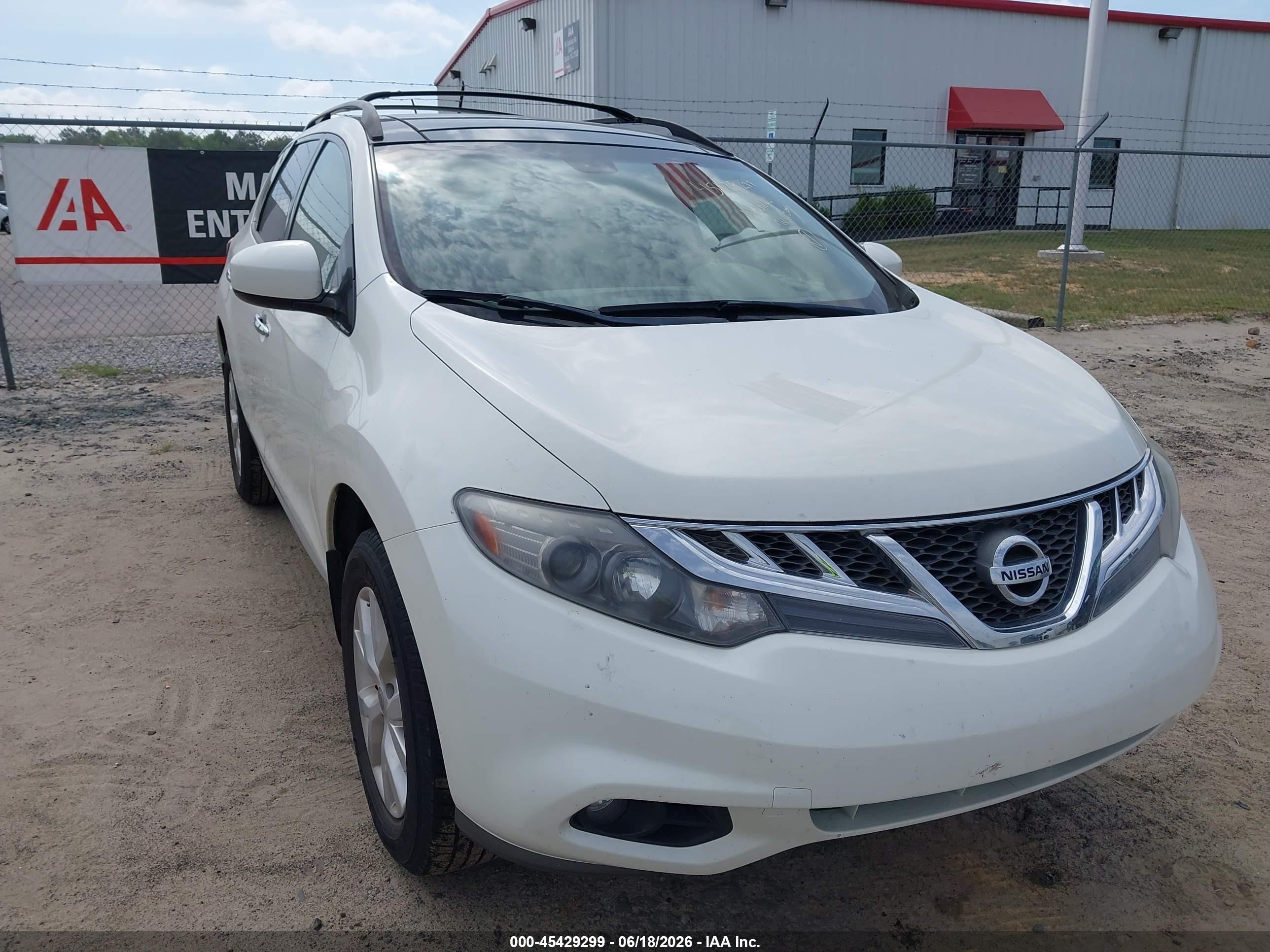 2014 Nissan Murano Sl White vin: JN8AZ1MU7EW416438