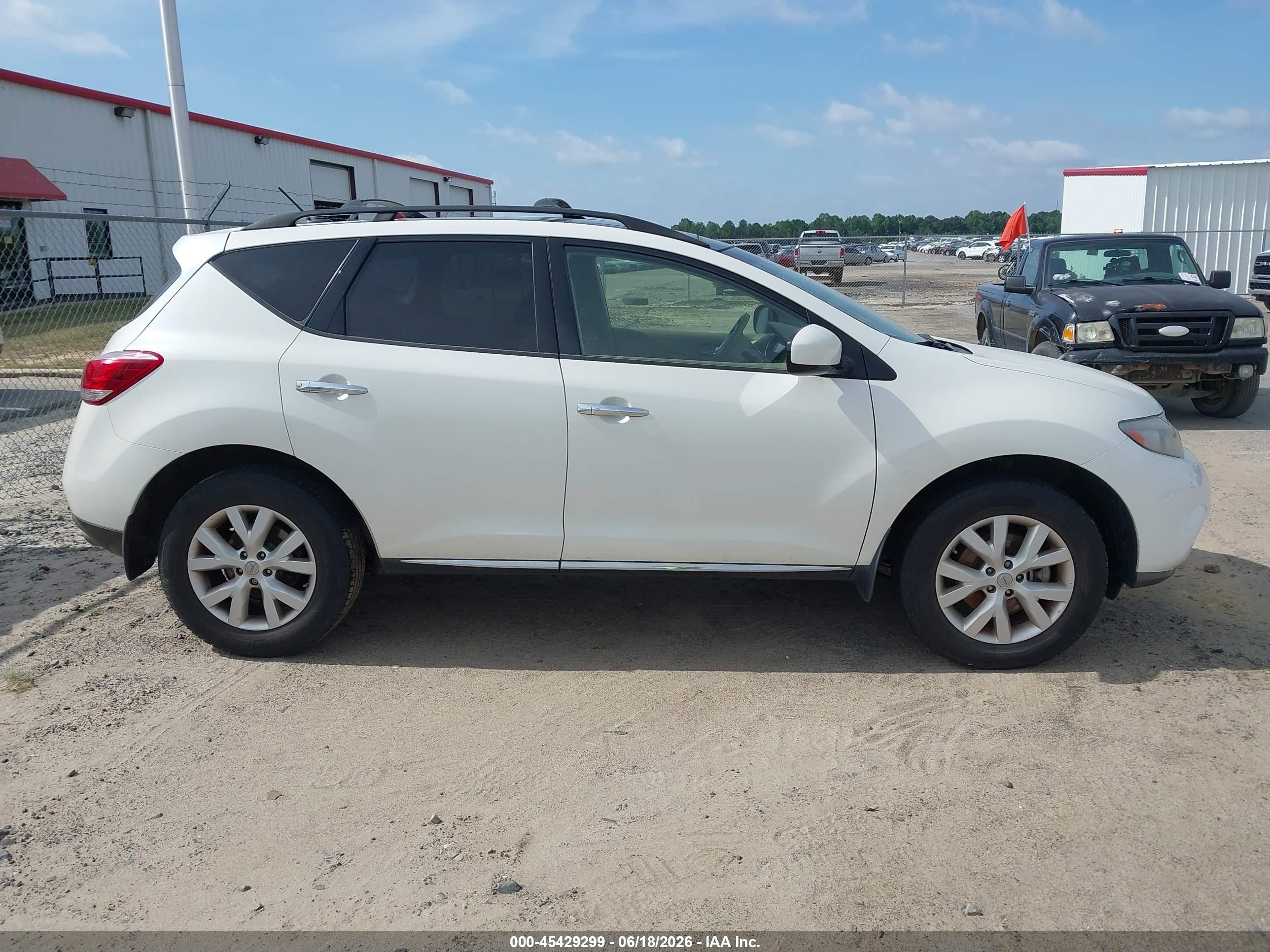 2014 Nissan Murano Sl White vin: JN8AZ1MU7EW416438