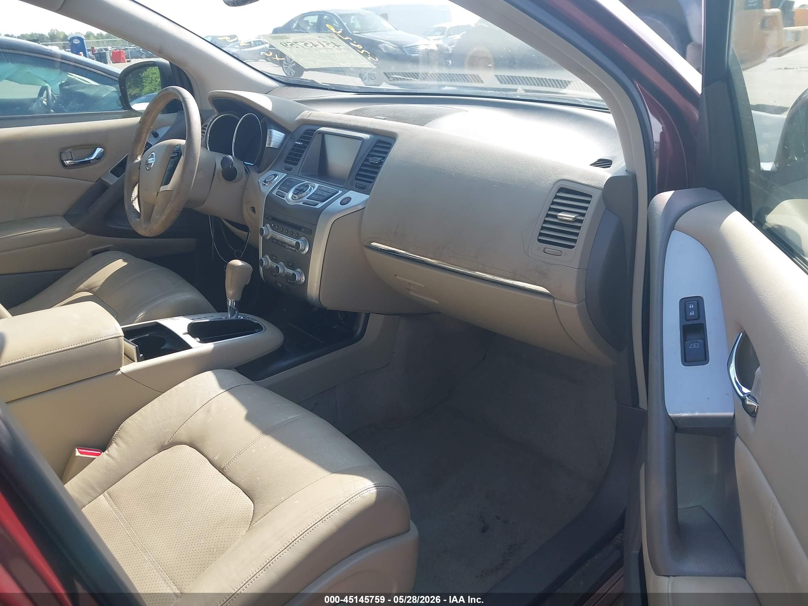 2012 Nissan Murano Sl Brown vin: JN8AZ1MU8CW101824