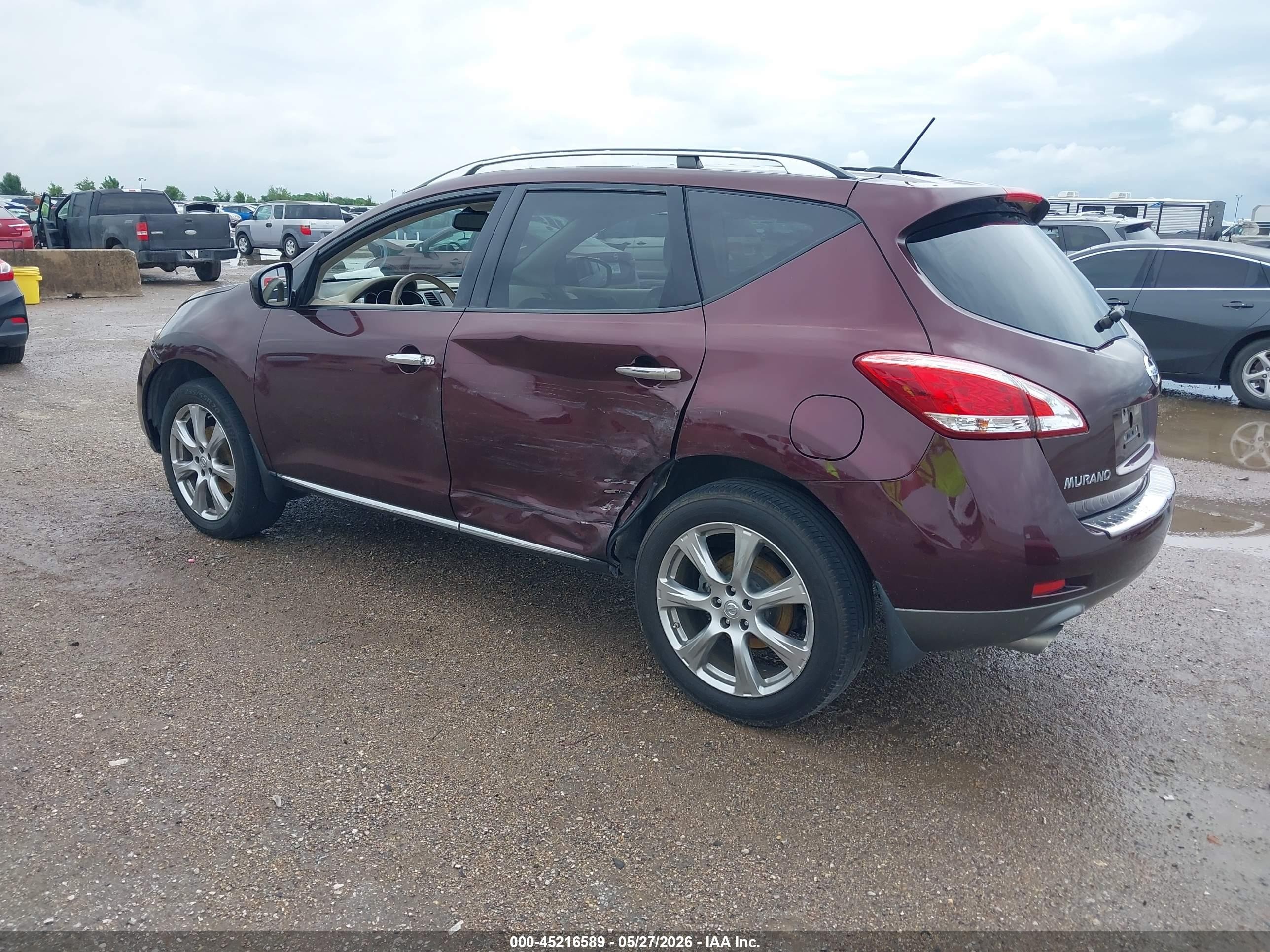 2013 Nissan Murano Le Maroon vin: JN8AZ1MU8DW201259