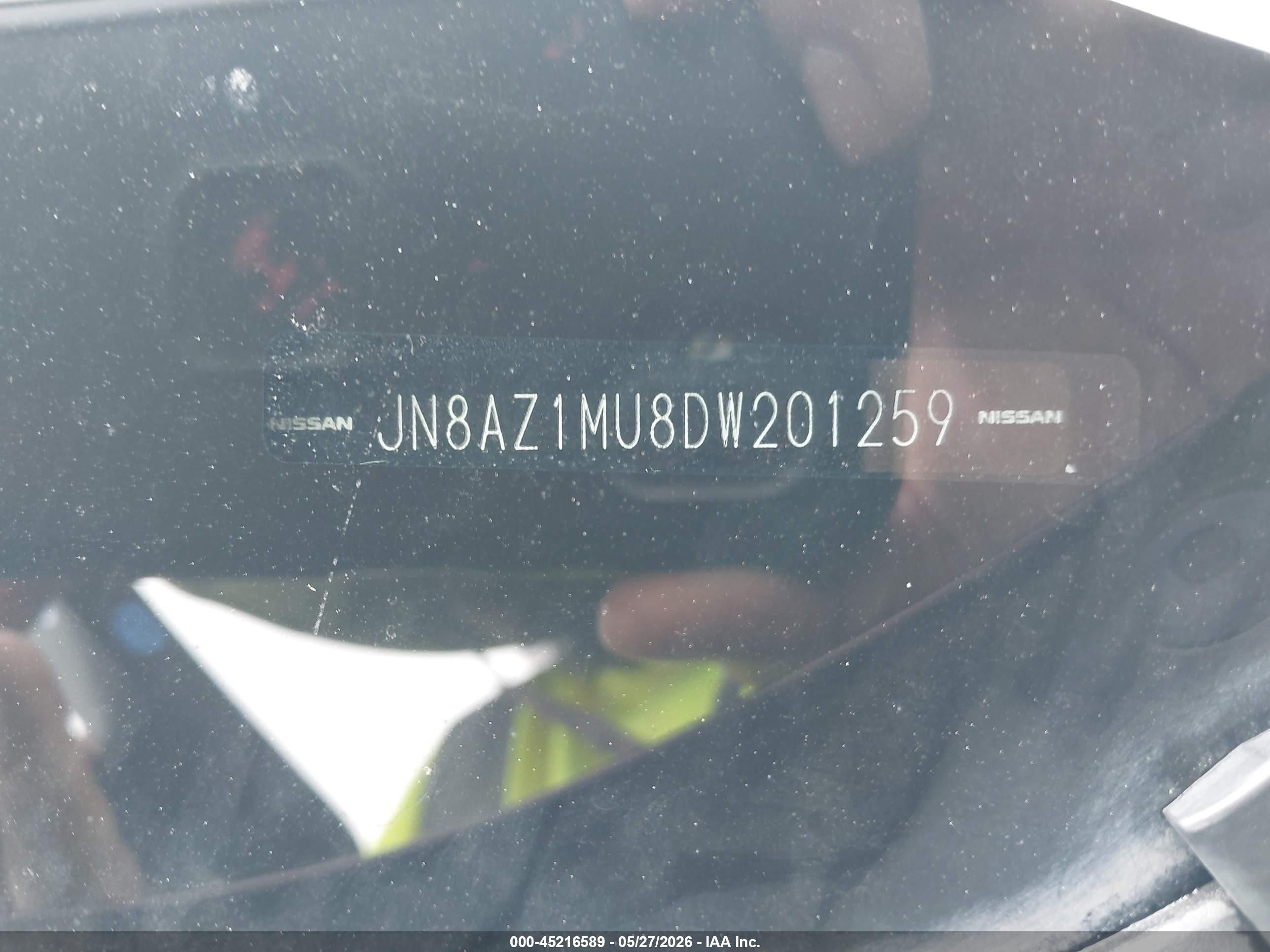 2013 Nissan Murano Le Maroon vin: JN8AZ1MU8DW201259