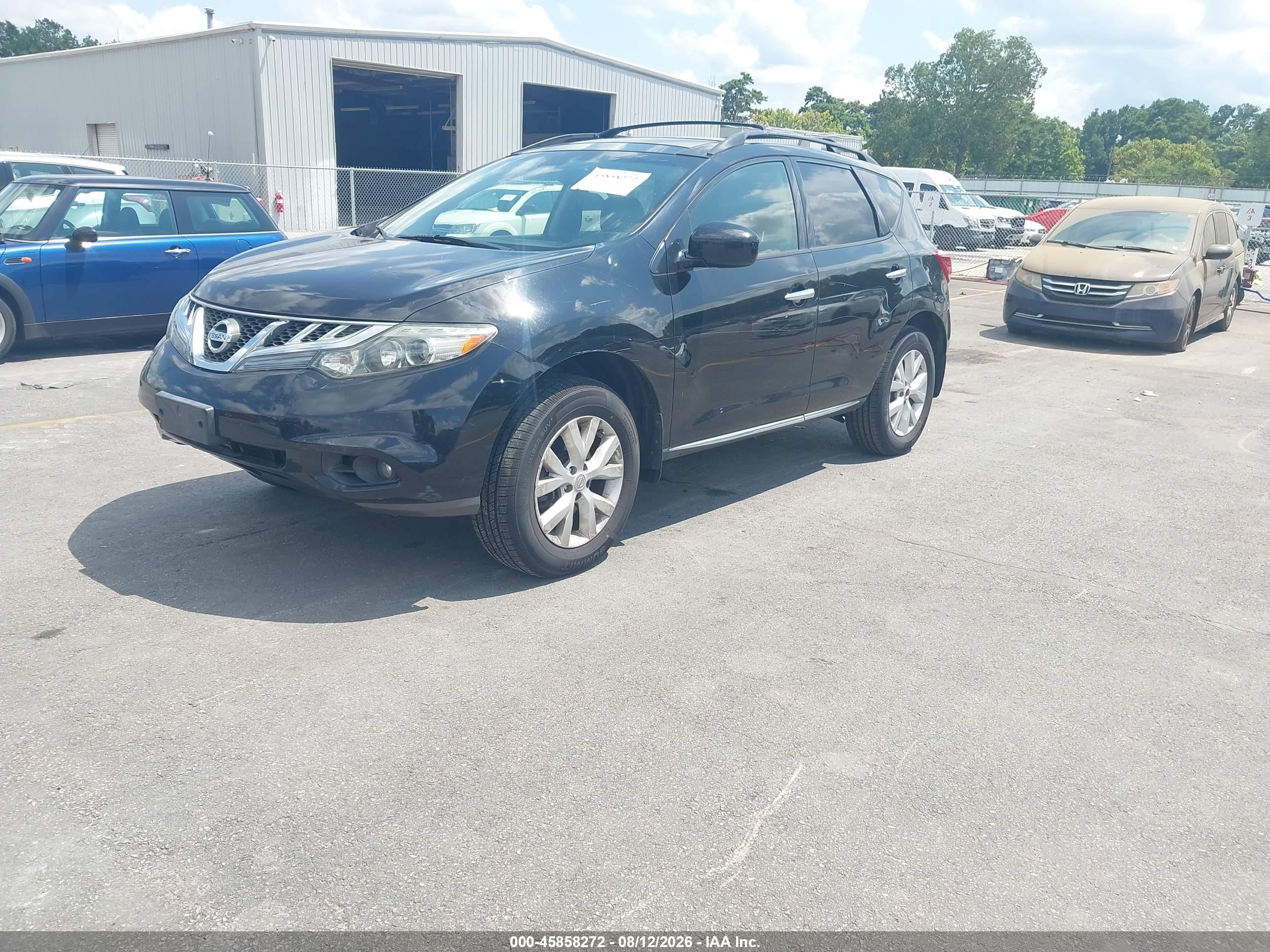 2013 Nissan Murano Sl Black vin: JN8AZ1MU8DW209104