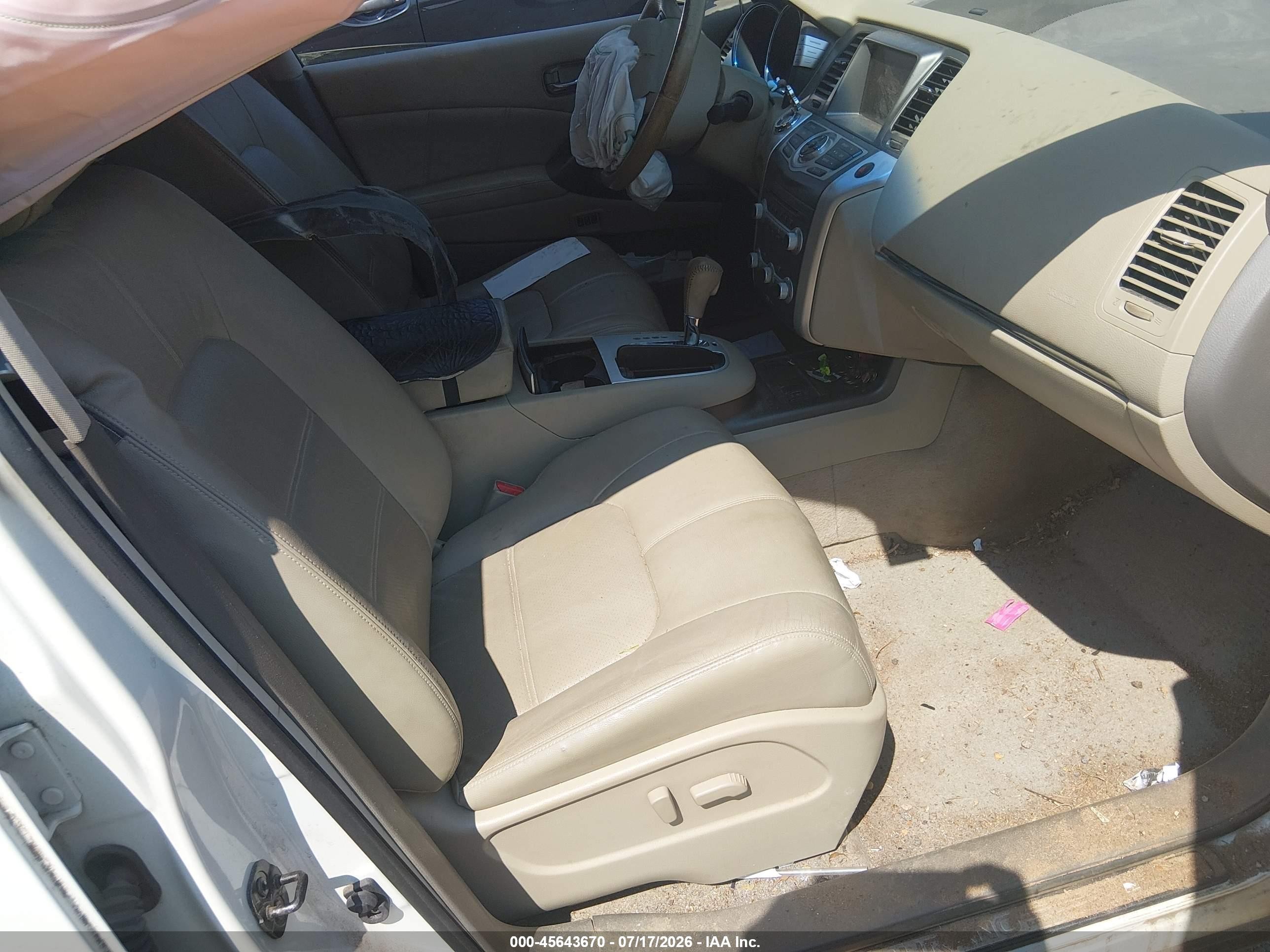 2013 Nissan Murano Sl Белый vin: JN8AZ1MU8DW211502