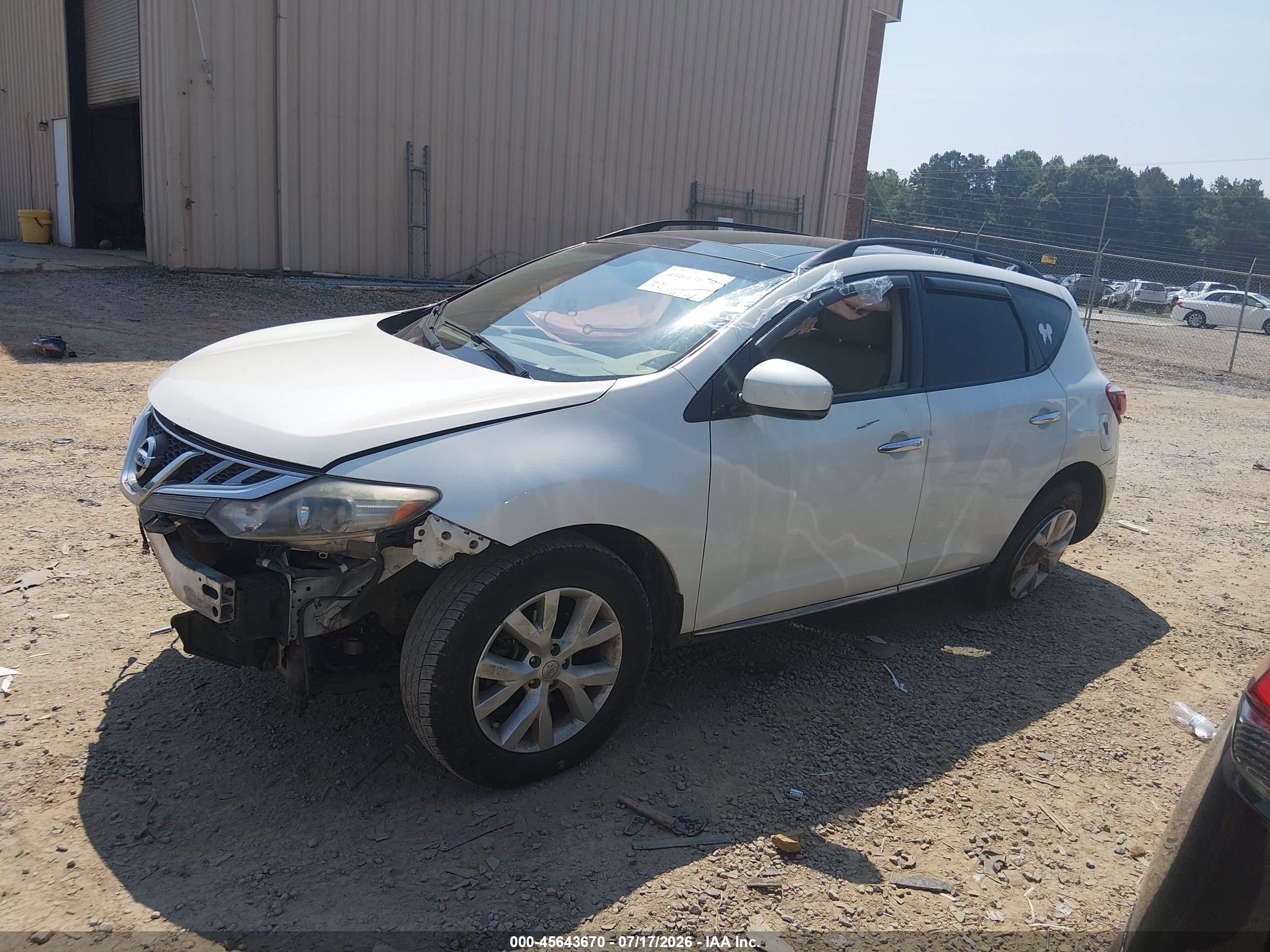 2013 Nissan Murano Sl Белый vin: JN8AZ1MU8DW211502
