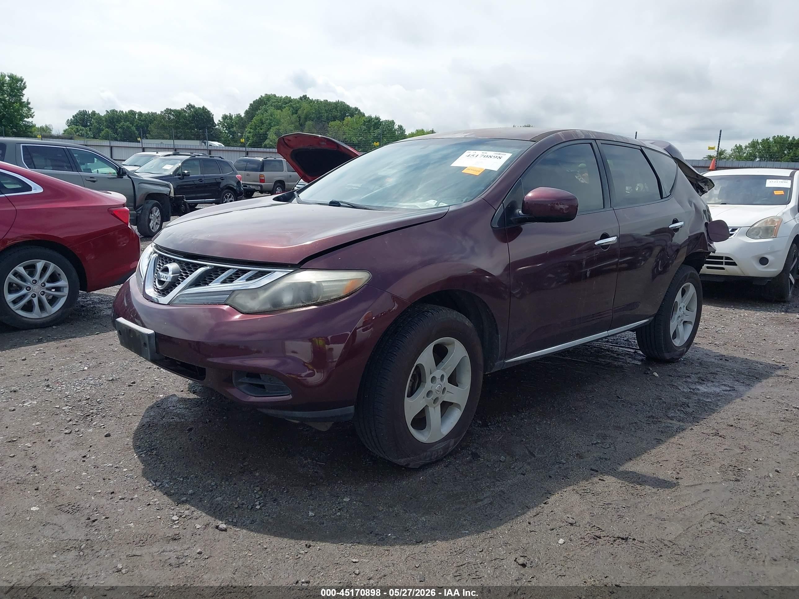 2013 Nissan Murano S Maroon vin: JN8AZ1MU8DW211841