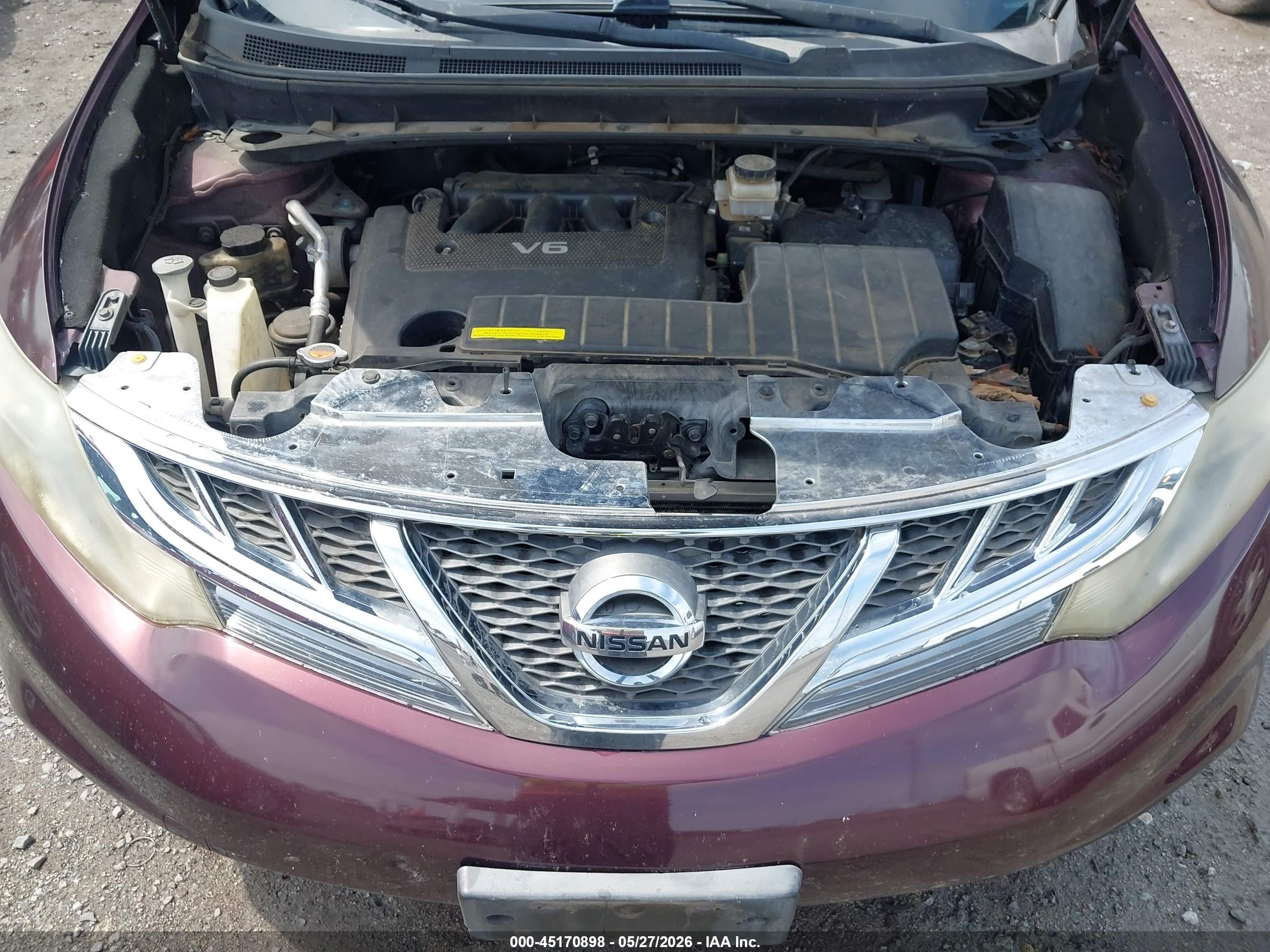 2013 Nissan Murano S Maroon vin: JN8AZ1MU8DW211841