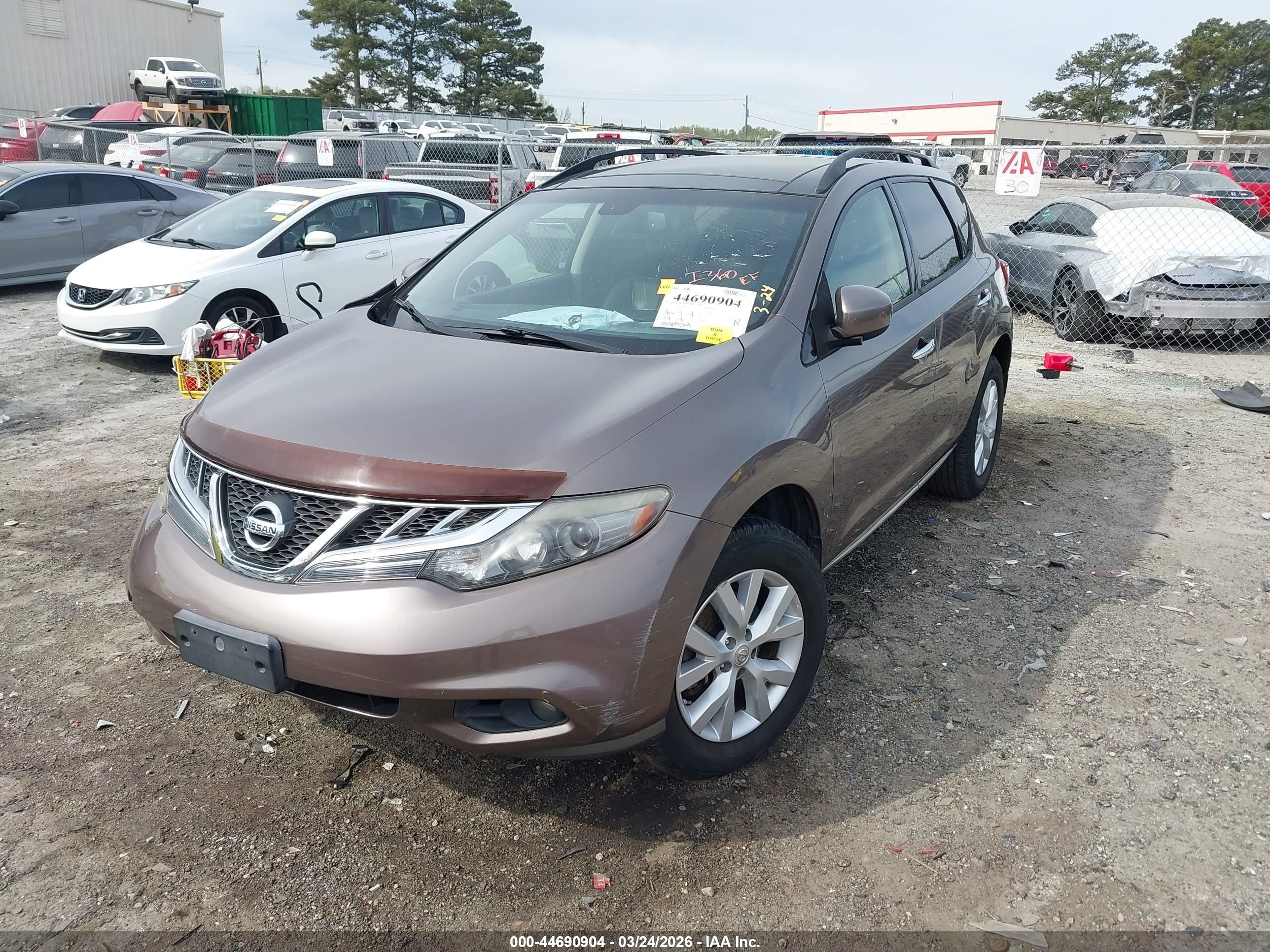 2014 Nissan Murano Sl Champagne vin: JN8AZ1MU8EW401446
