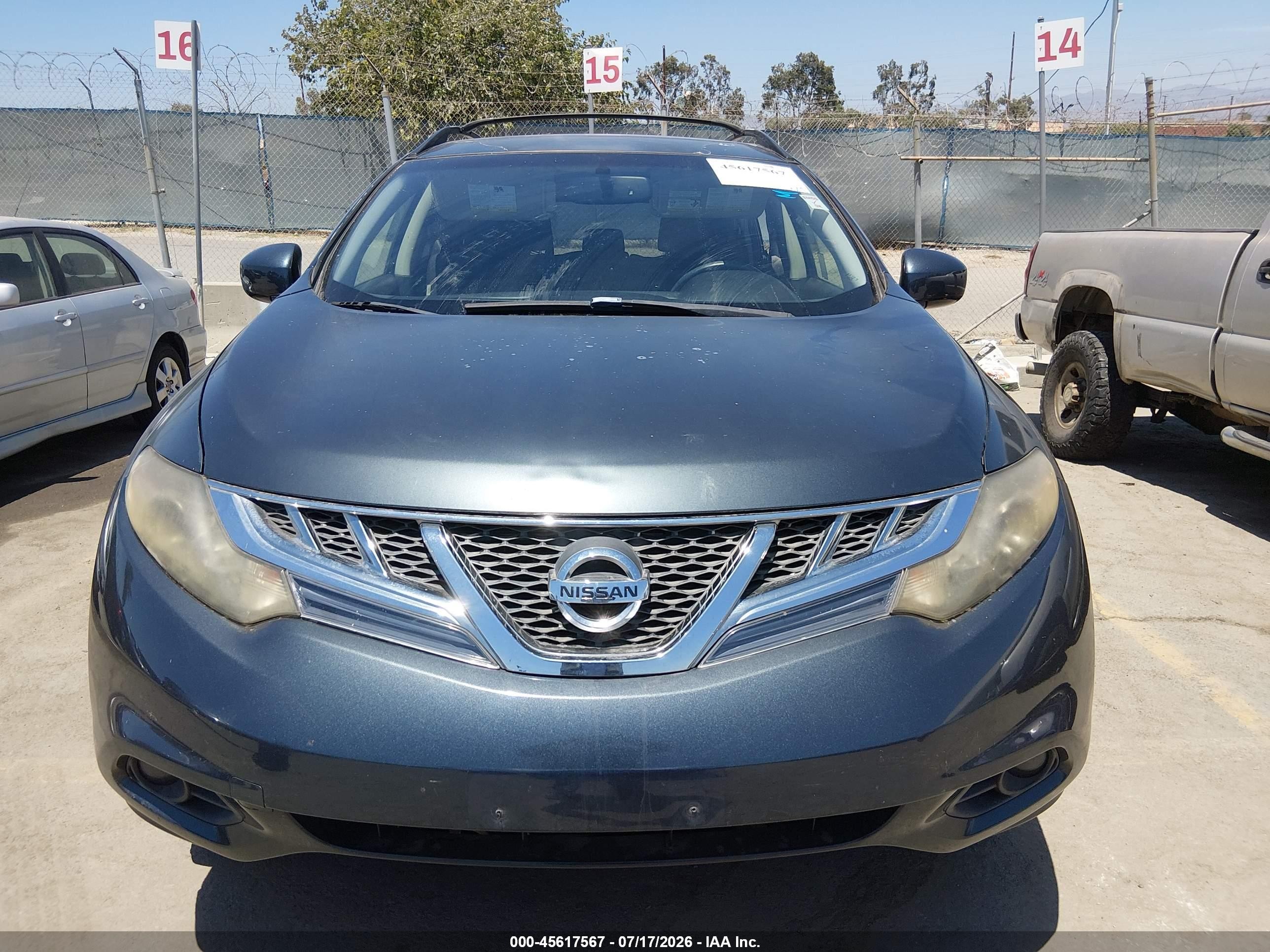 2014 Nissan Murano Sv Gray vin: JN8AZ1MU8EW402869