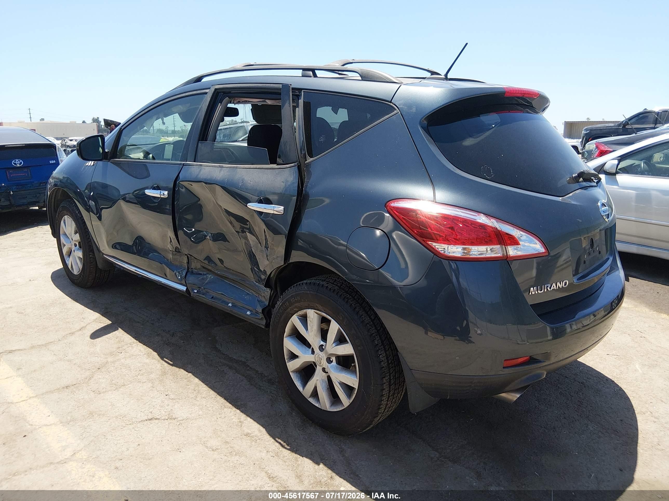 2014 Nissan Murano Sv Gray vin: JN8AZ1MU8EW402869