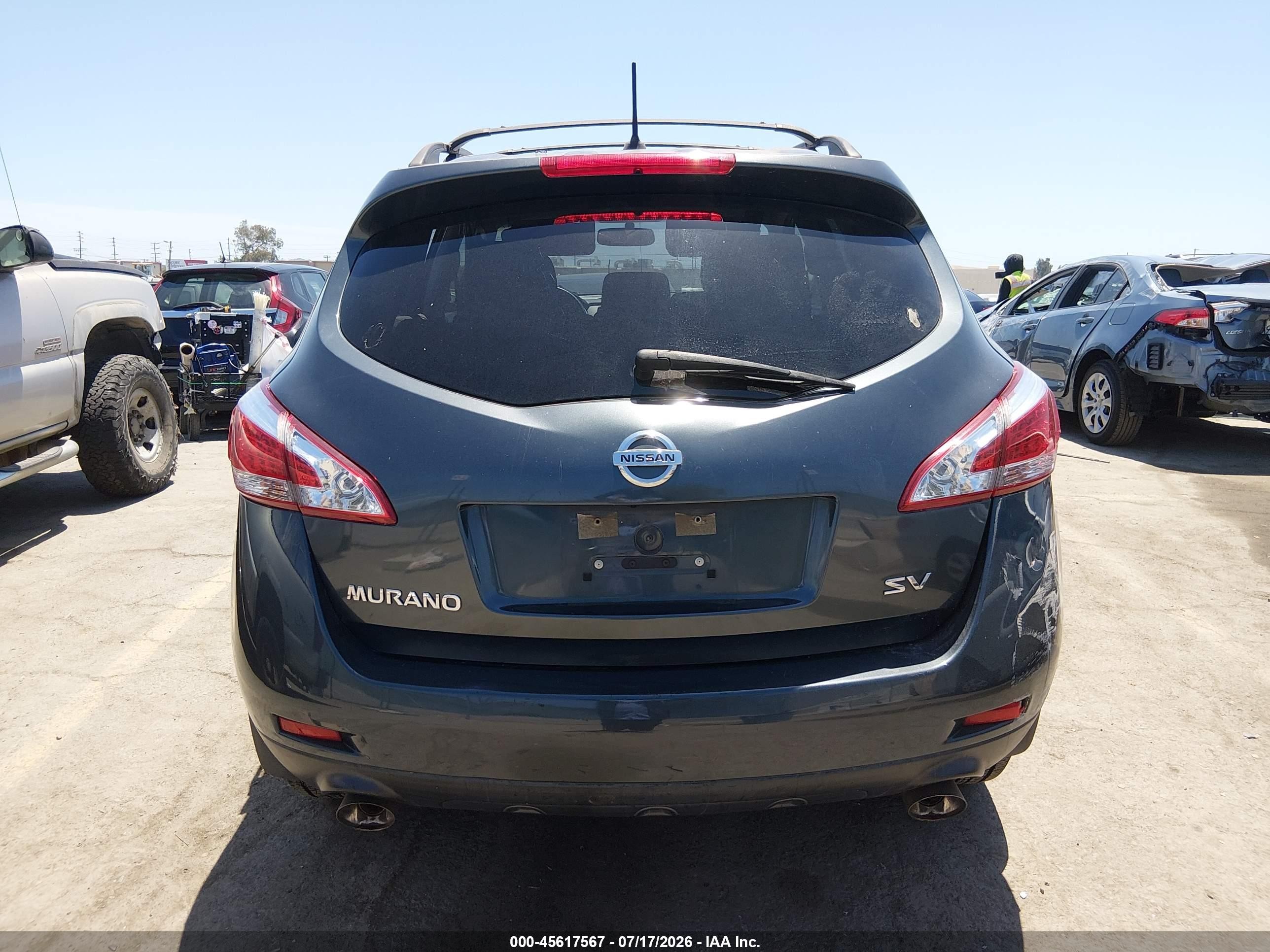 2014 Nissan Murano Sv Gray vin: JN8AZ1MU8EW402869
