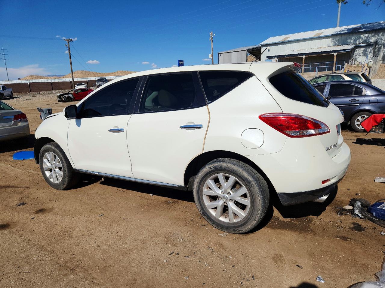 2014 Nissan Murano S White vin: JN8AZ1MU8EW407487