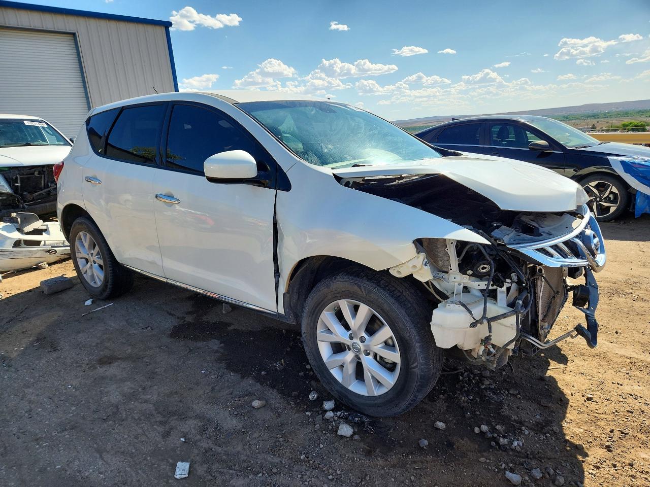 2014 Nissan Murano S White vin: JN8AZ1MU8EW407487