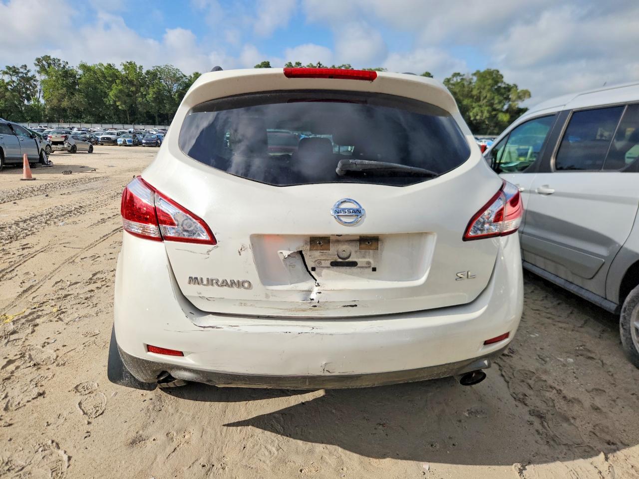 2014 Nissan Murano Sl Белый vin: JN8AZ1MU8EW410907