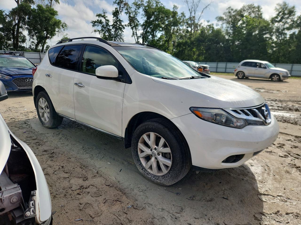 2014 Nissan Murano Sl Белый vin: JN8AZ1MU8EW410907